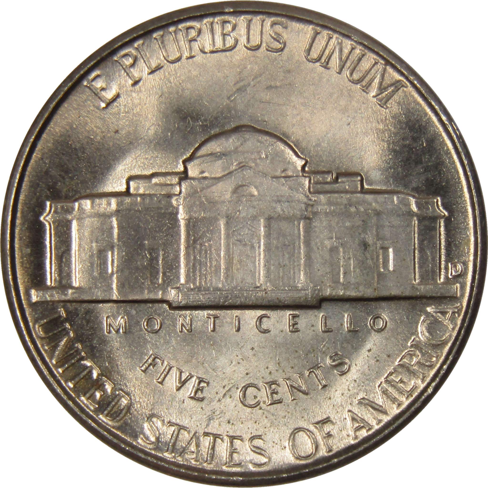 1950 D Jefferson Nickel Uncirculated Mint State 5c Coin Collectible