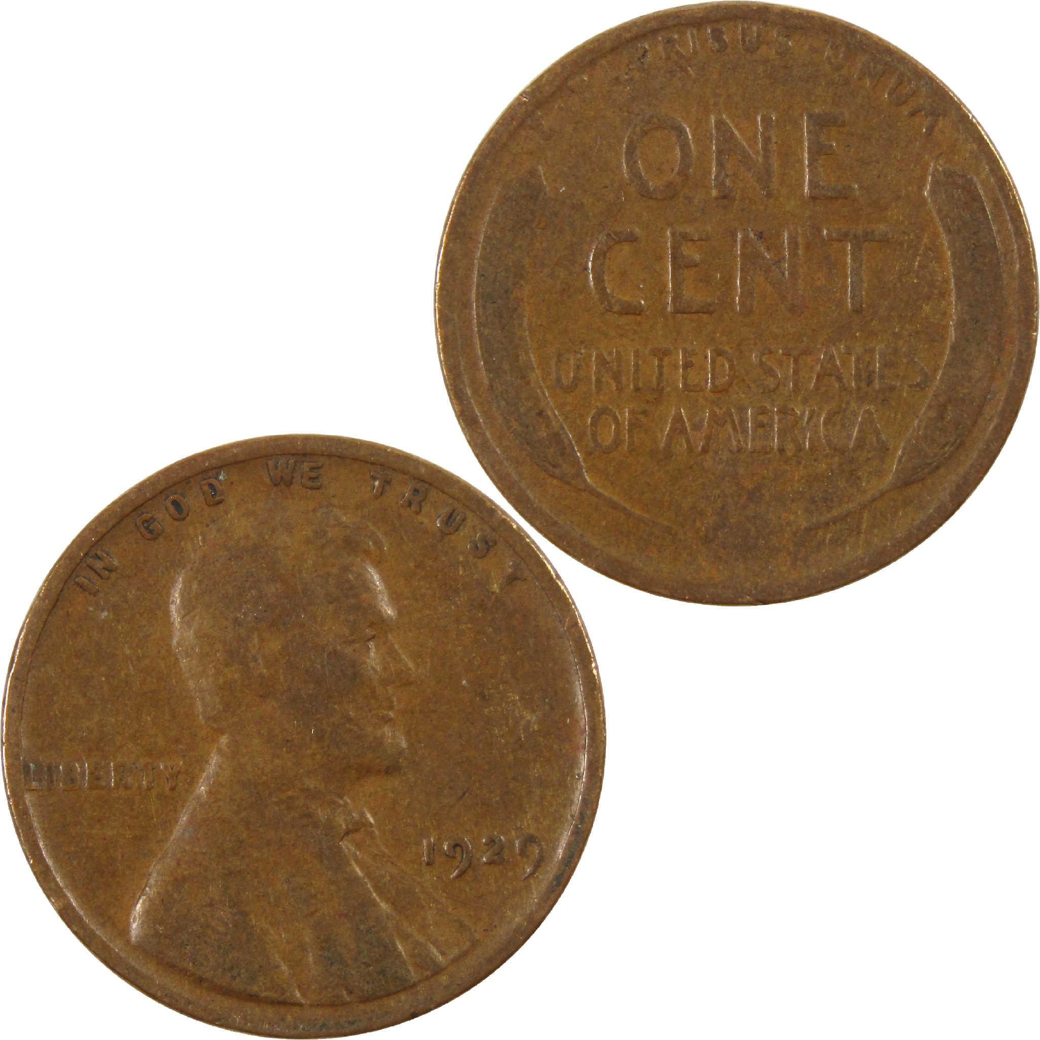 1929 Lincoln Wheat Cent G Good Penny 1c Coin