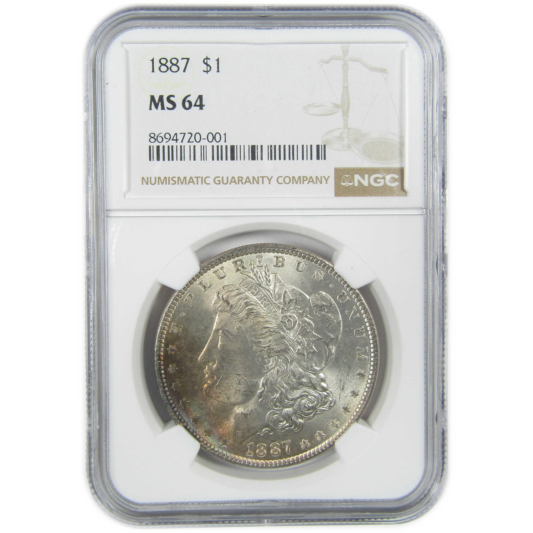 1887 Morgan Silver Dollar MS 64 NGC Uncirculated $1 Coin SKU:I27562 - Morgan coin - Morgan silver dollar - Morgan silver dollar for sale - Profile Coins & Collectibles