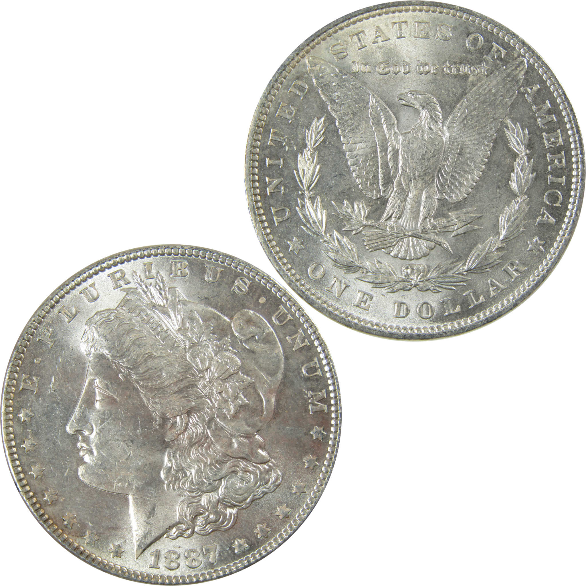 1887 Morgan Silver Dollar Uncirculated Mint State $1 Coin SKU:CP680