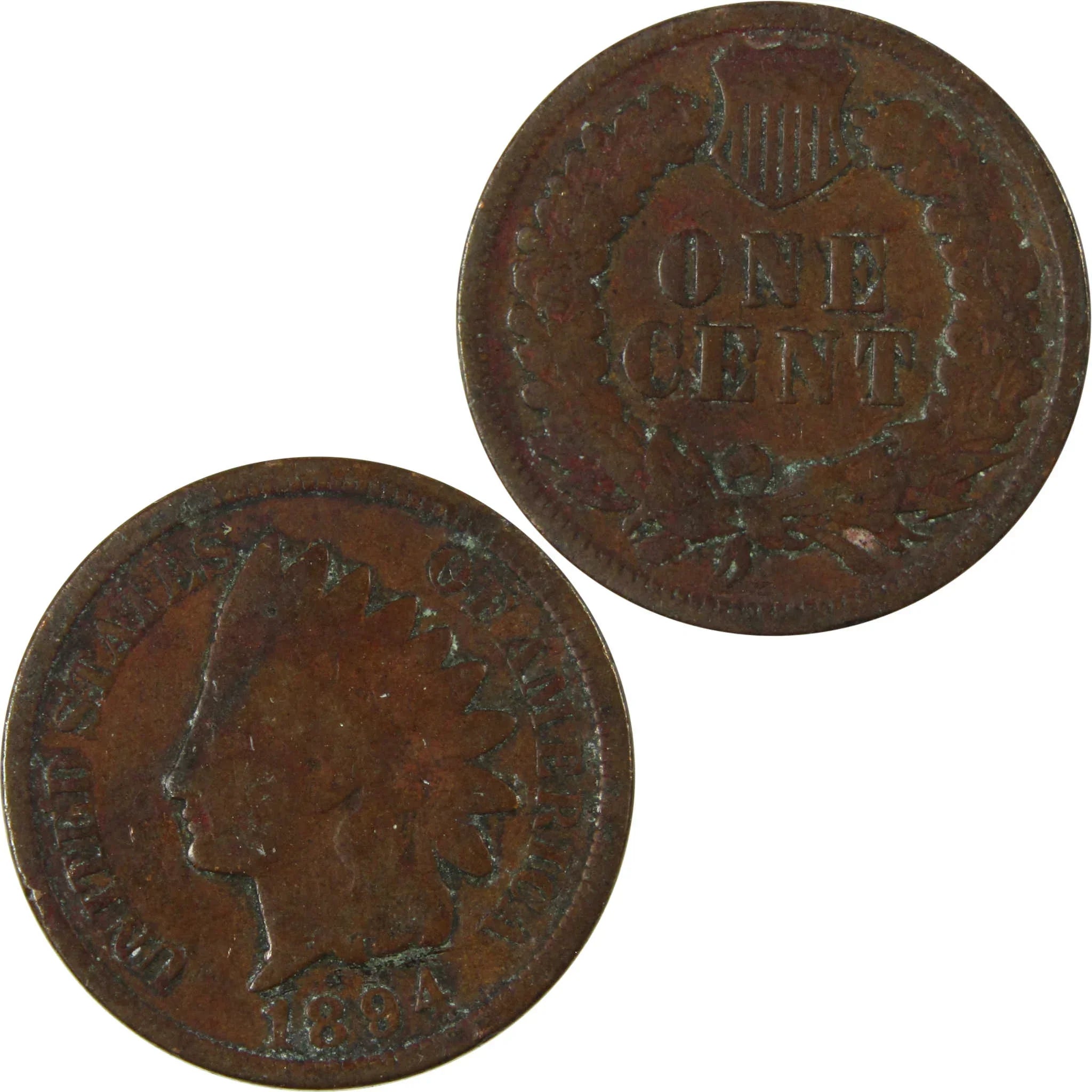 1894 Indian Head Cent G Good Details Penny 1c Coin SKU:I26564