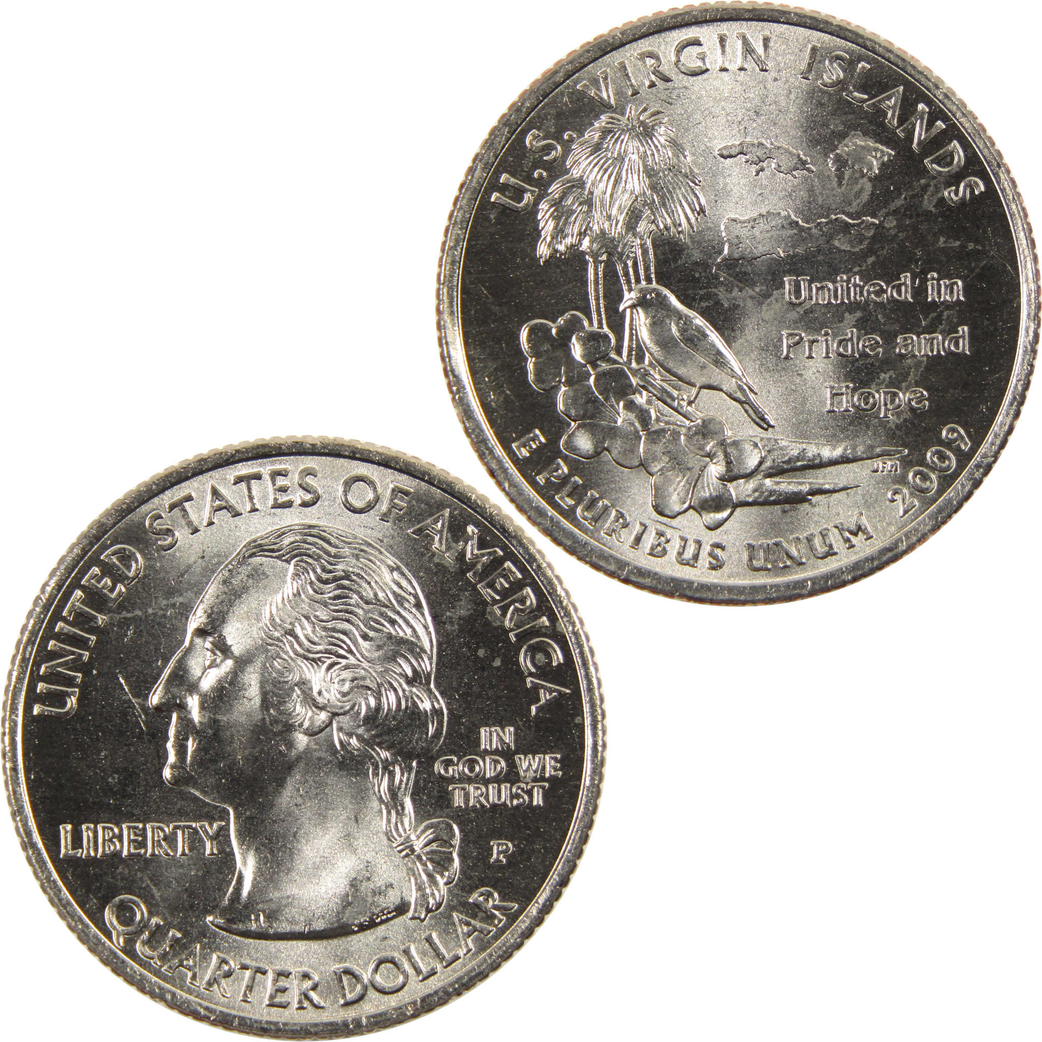 2009 P U.S Virgin Island Territories Quarter BU Uncirculated Clad 25c