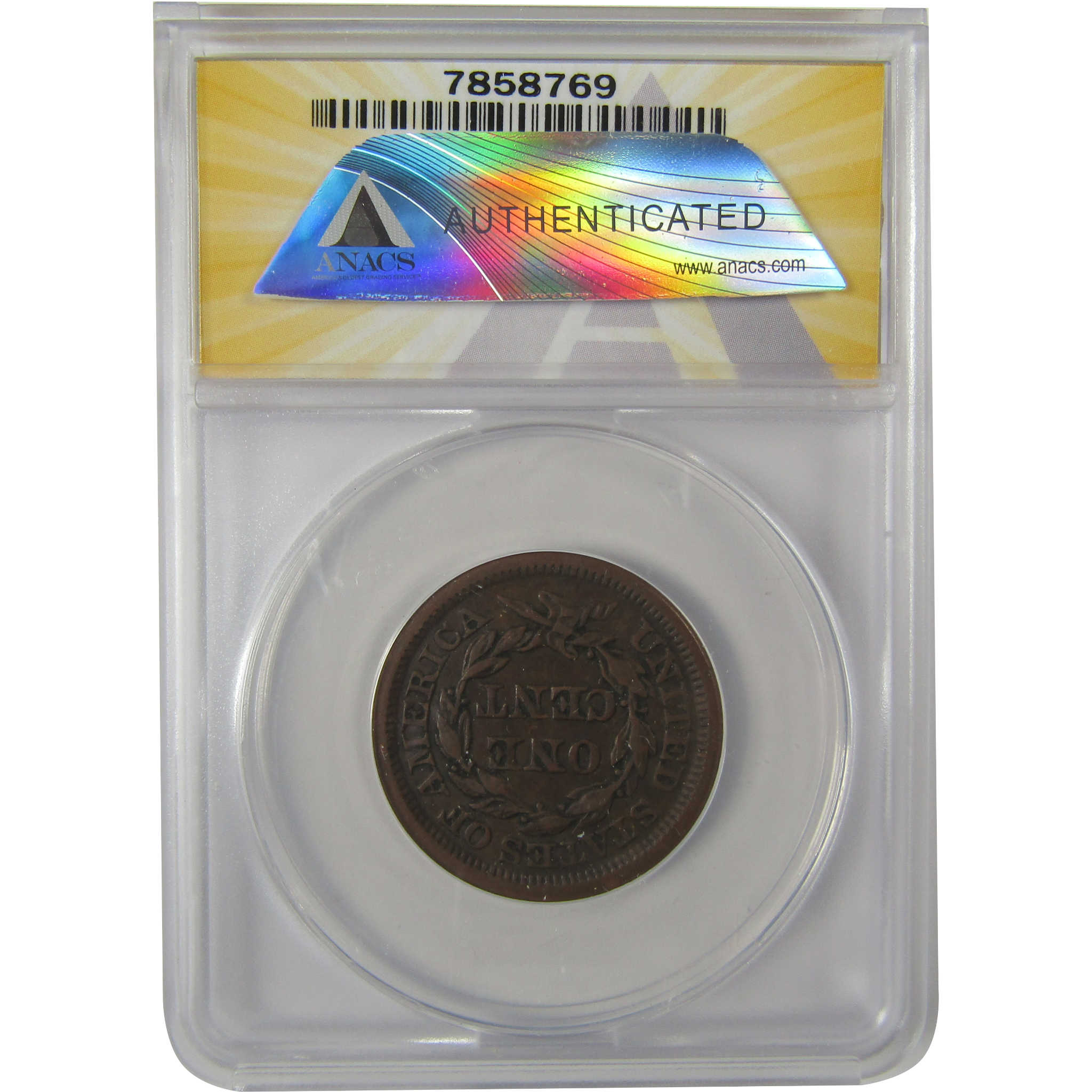 1848 Braided Hair Large Cent EF 45 ANACS Copper Penny SKU:I20171