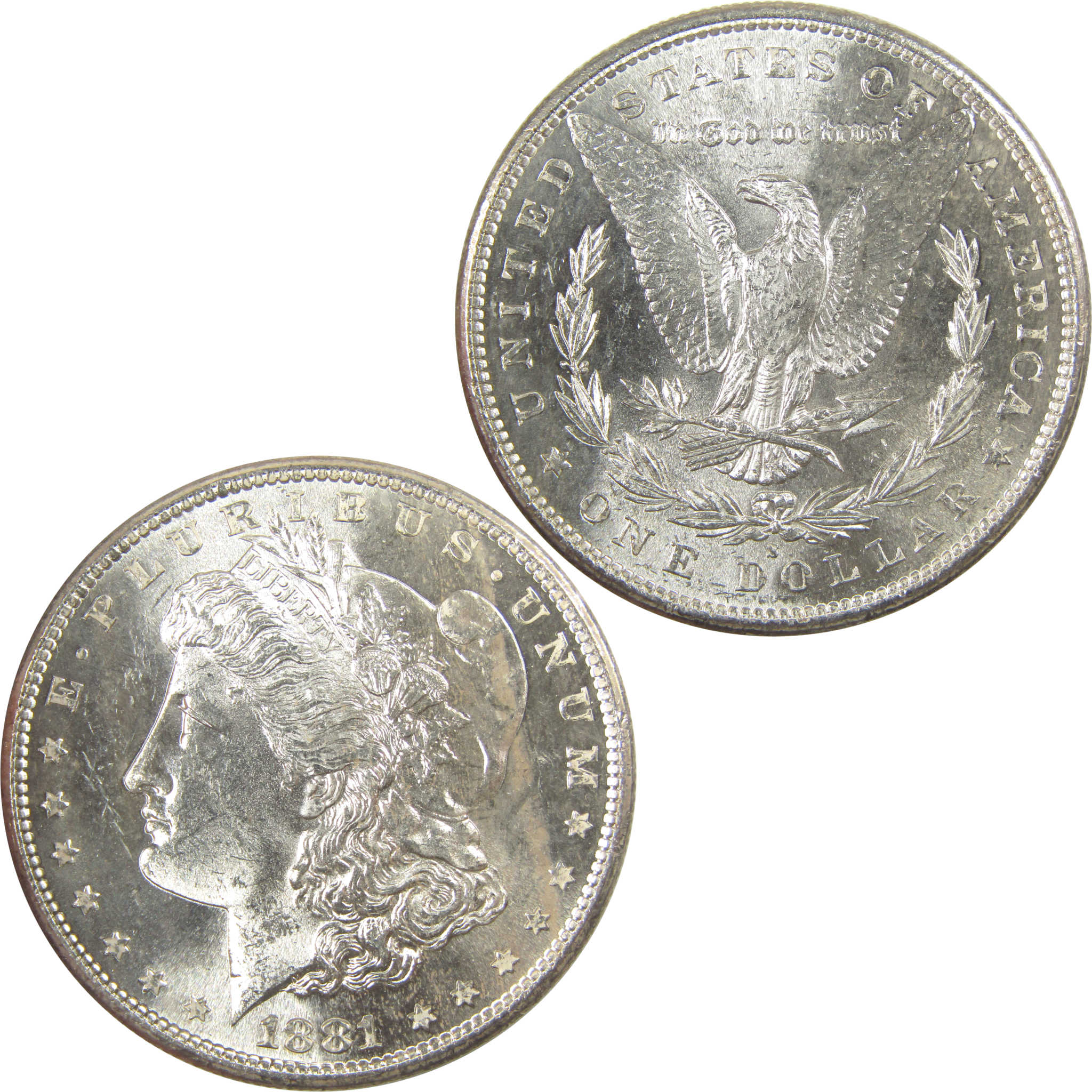 1881 S Morgan Dollar Uncirculated Silver $1 Coin SKU:I21099 - Morgan coin - Morgan silver dollar - Morgan silver dollar for sale - Profile Coins & Collectibles