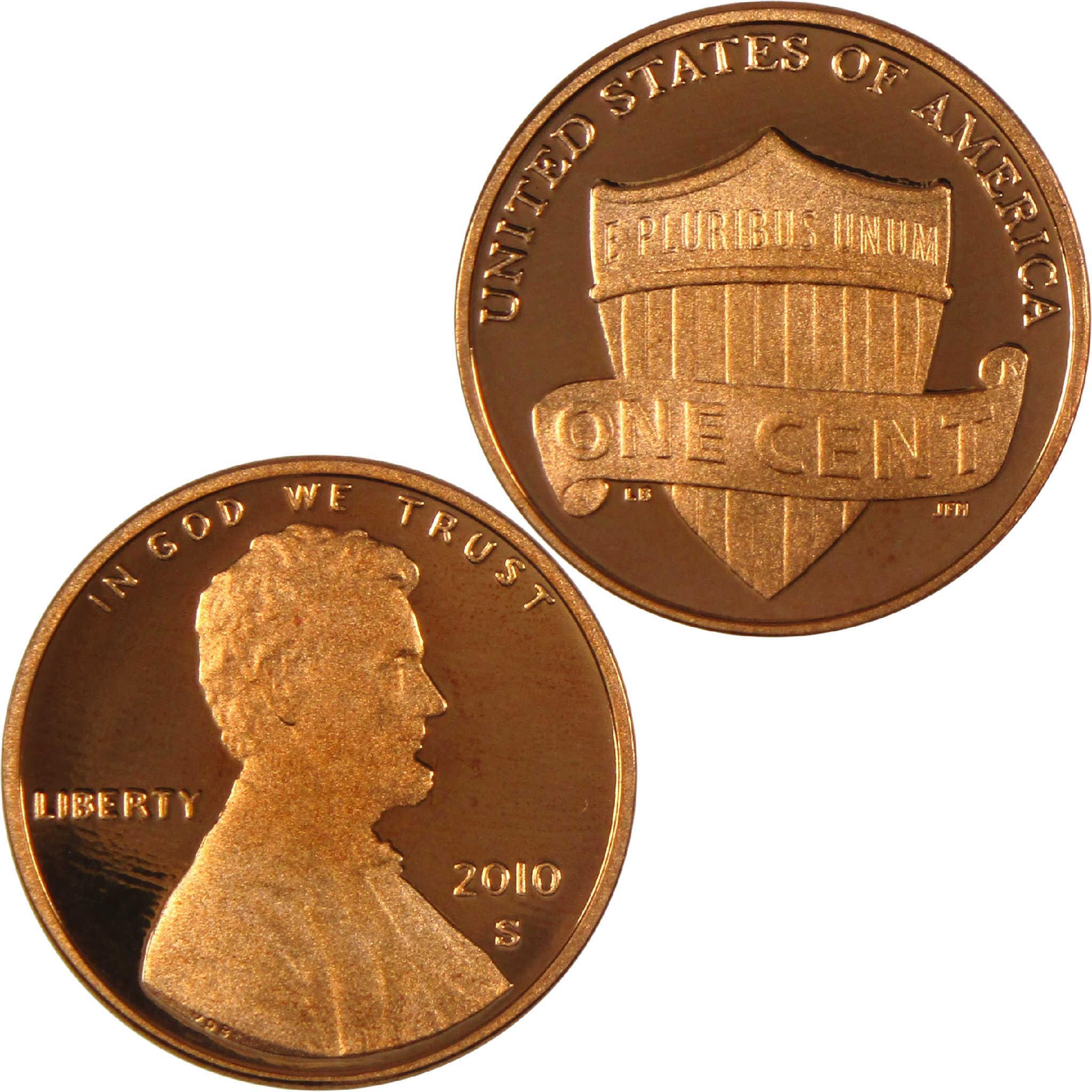 2010 S Lincoln Shield Cent Penny Proof 1c Coin Collectible