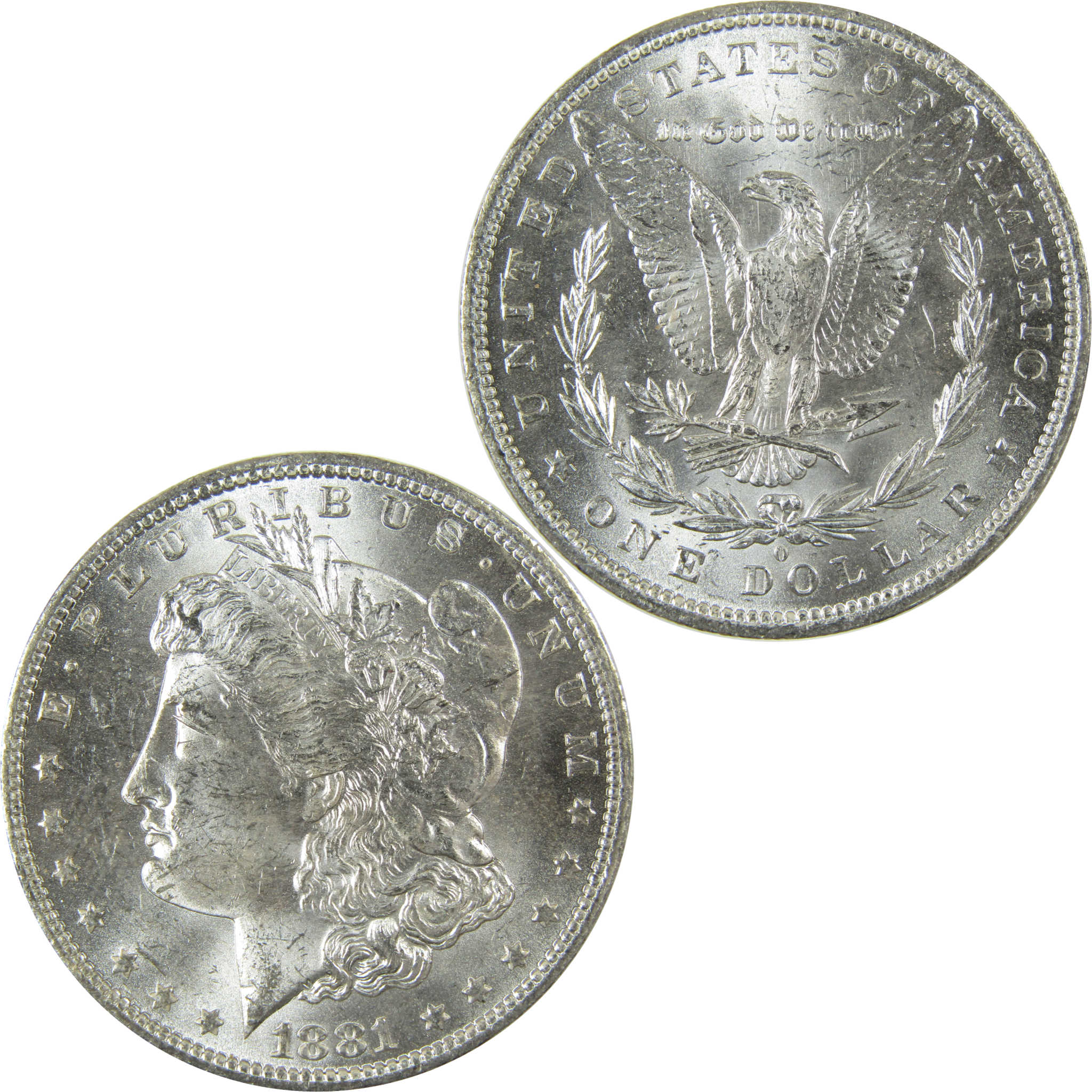 1881 O Morgan Silver Dollar Uncirculated Mint State $1 Coin SKU:I27693