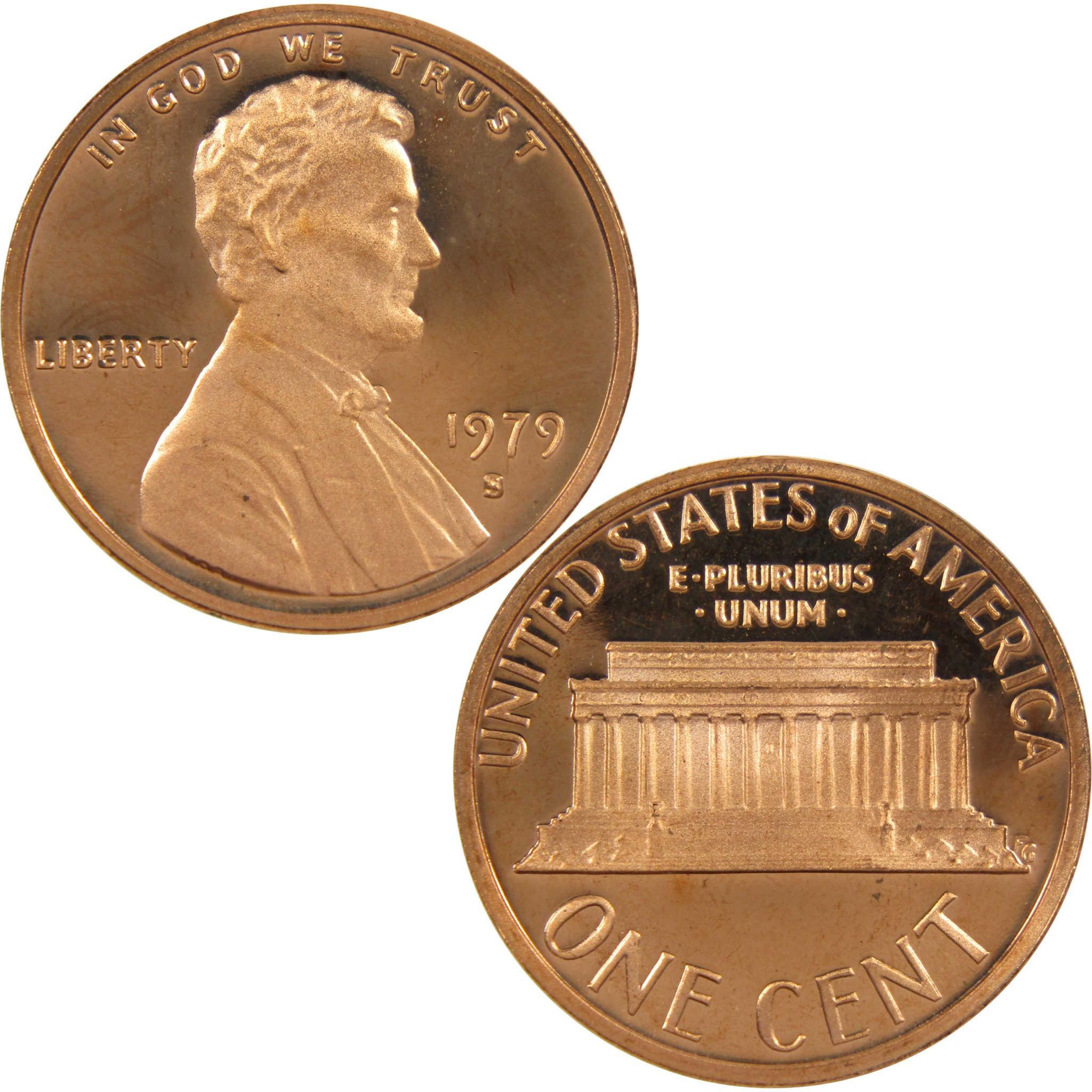 1979 S Type 1 Lincoln Memorial Cent Choice Proof Penny 1c Coin