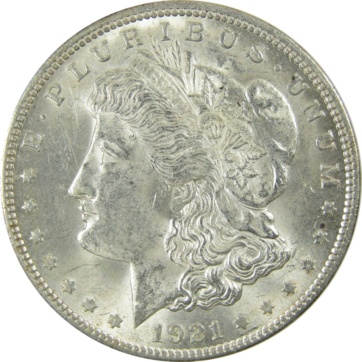 1921 Morgan Silver Dollar Uncirculated Mint State $1 Coin SKU:CP1782