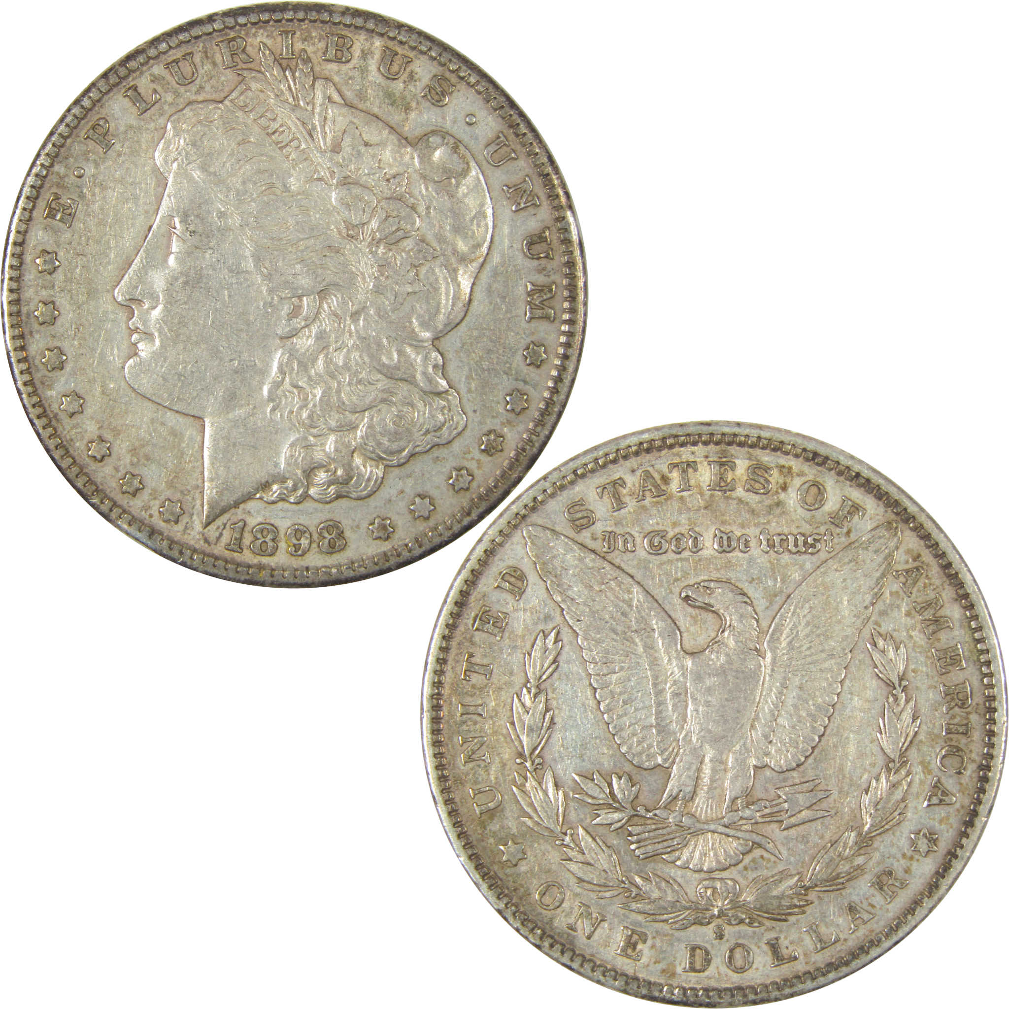 1898 S Morgan Dollar XF EF Extremely Fine Silver $1 Coin SKU:I22564 - Morgan coin - Morgan silver dollar - Morgan silver dollar for sale - Profile Coins & Collectibles