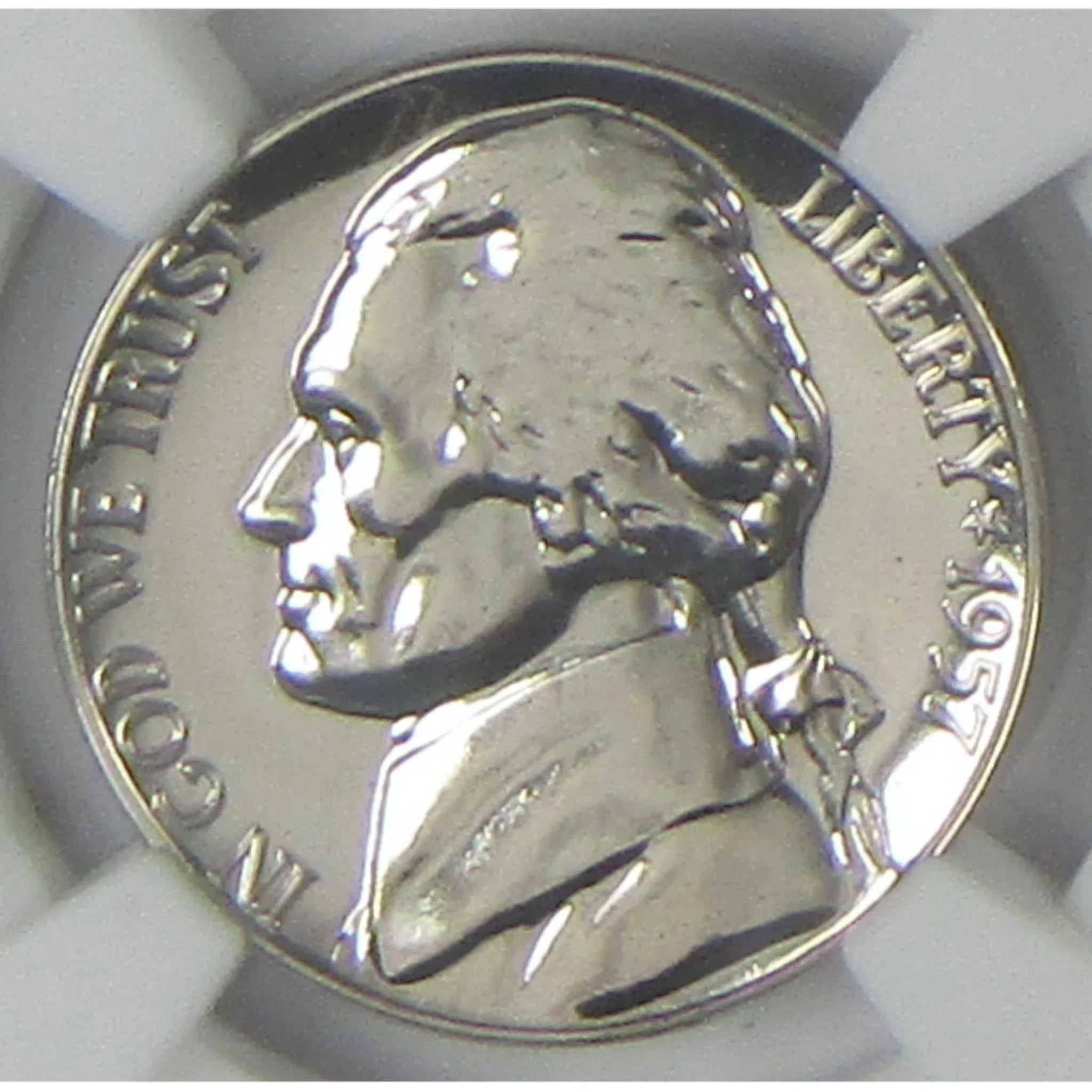 1957 Jefferson Nickel PF 69 NGC Proof 5c Coin Collectible SKU:CP367