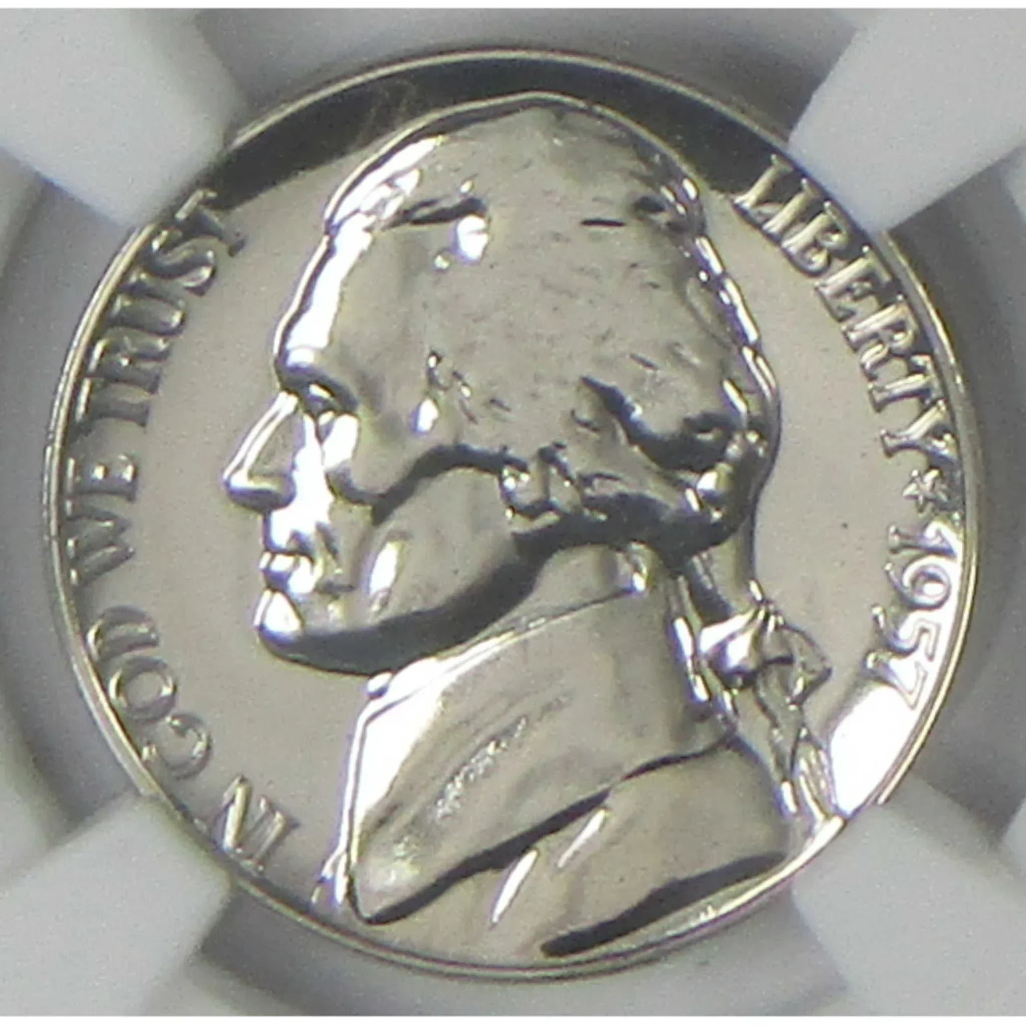 1957 Jefferson Nickel PF 69 NGC Proof 5c Coin Collectible SKU:CP367