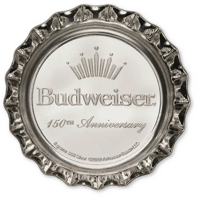 Budweiser Vintage Vibe Silver Bottle Cap Collectible