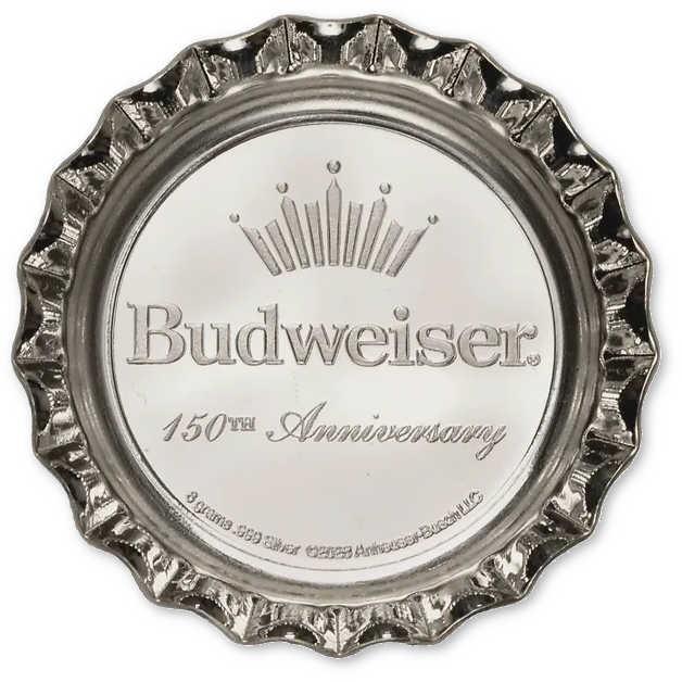Budweiser Vintage Vibe Silver Bottle Cap Collectible