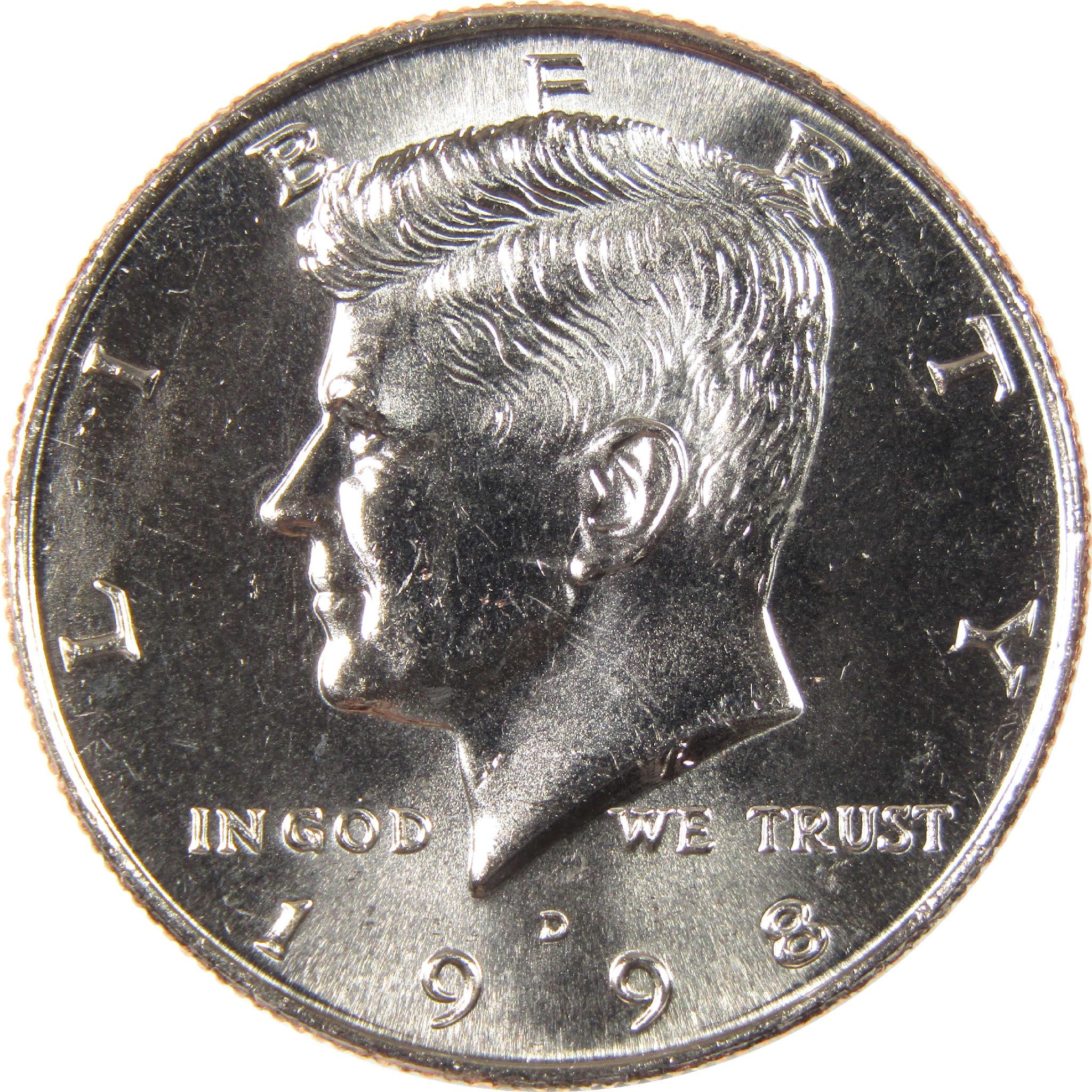 1998 D Kennedy Half Dollar Uncirculated Clad 50c Coin