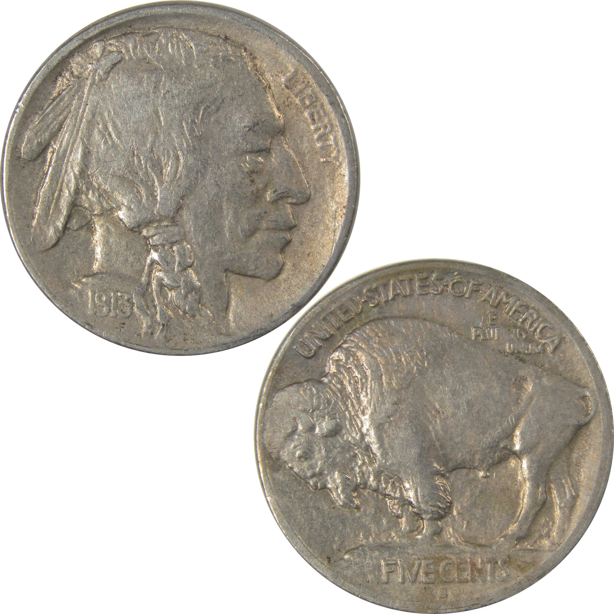 1913 S Type 1 Buffalo Nickel XF EF Extremely Fine SKU:I22842