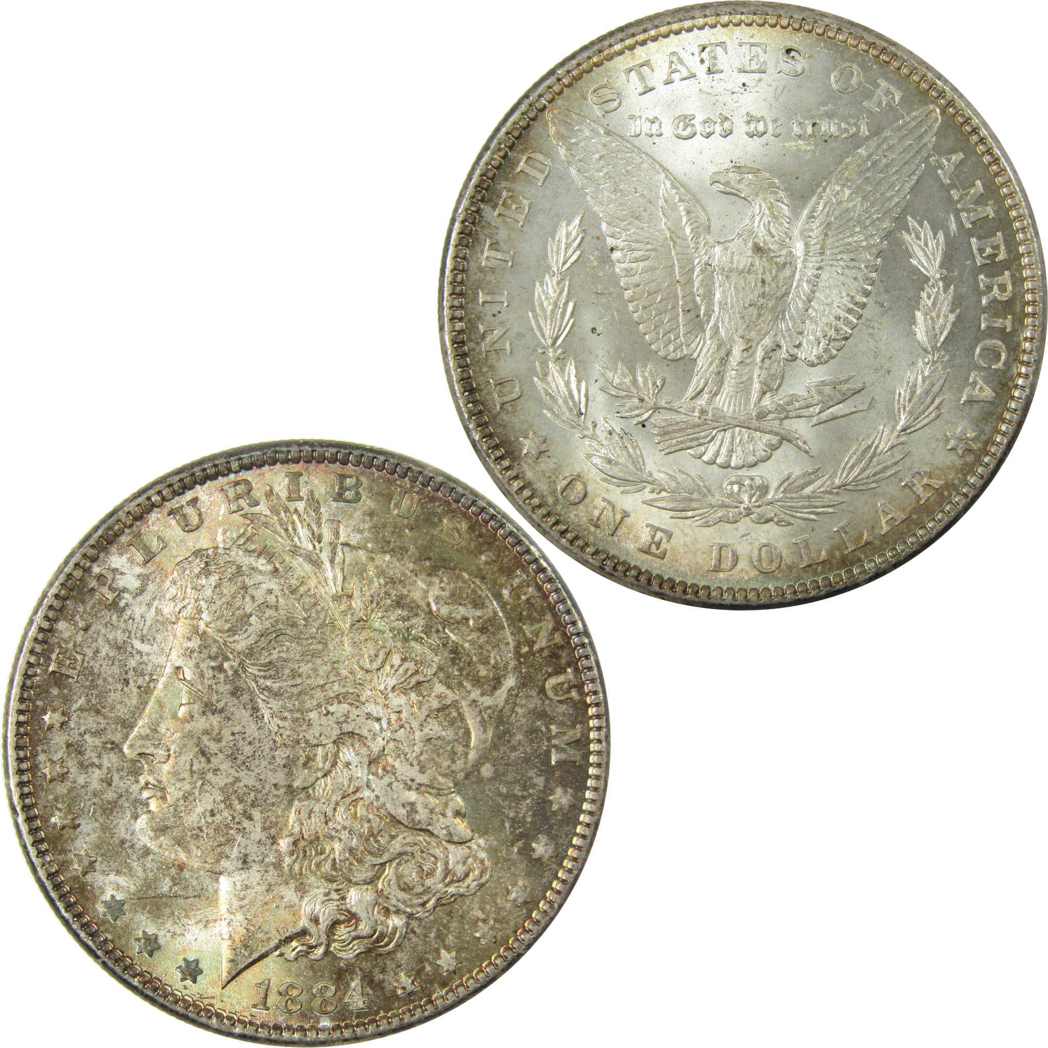 1884 Morgan Silver Dollar Uncirculated Mint State Toned SKU:I25351