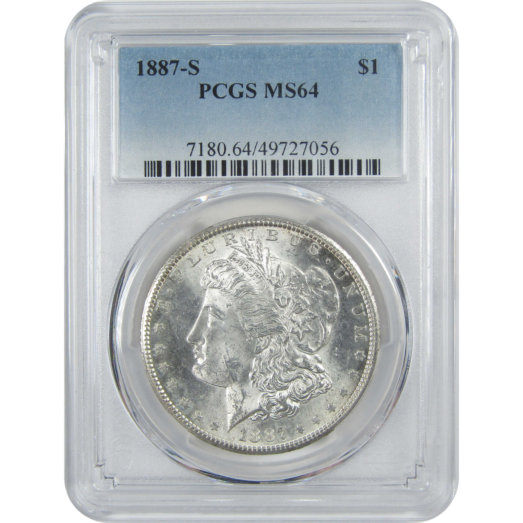 1887 S Morgan Dollar MS 64 PCGS Silver $1 Uncirculated Coin SKU:I16525 - Morgan coin - Morgan silver dollar - Morgan silver dollar for sale - Profile Coins & Collectibles