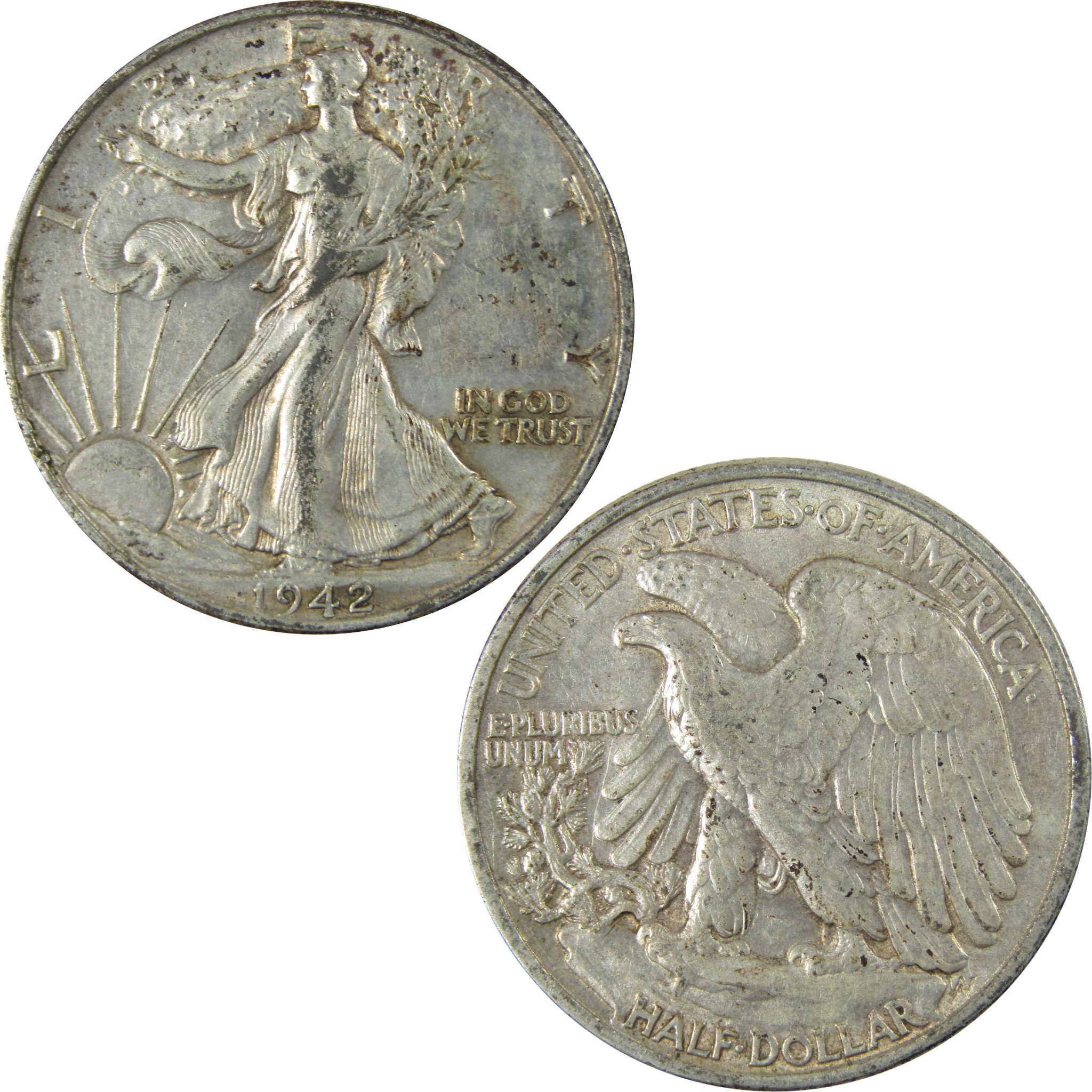 1942 Liberty Walking Silver Half Dollar XF EF Extremely Fine SKU:CP533