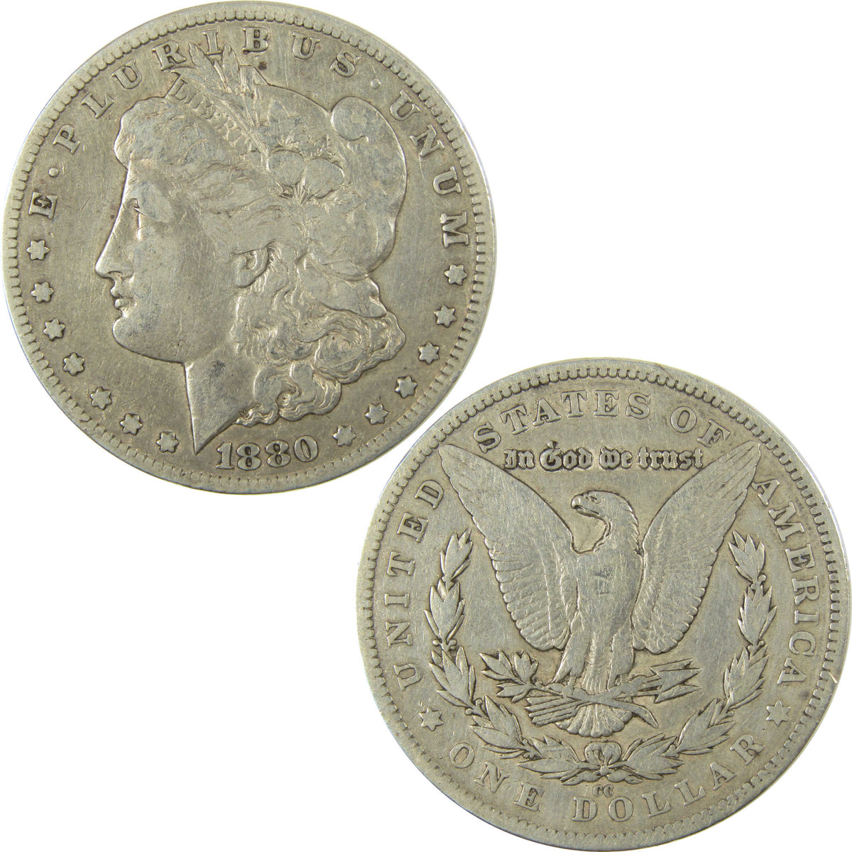 1880 CC Rev 79 Morgan Silver Dollar F Fine Details $1 Coin SKU:CP1730