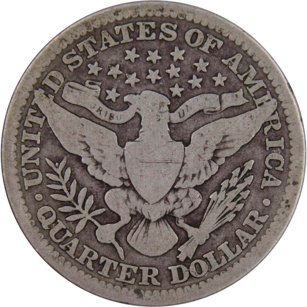 1916 Barber Quarter VG Very Good Silver 25c Coin