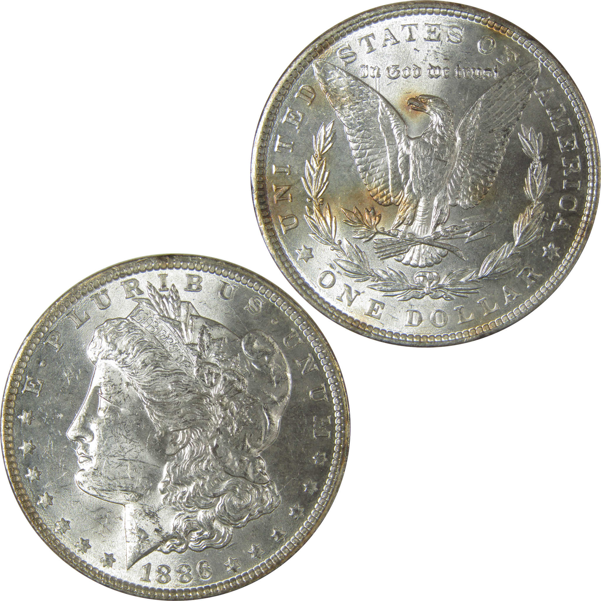 1886 Morgan Dollar Uncirculated Silver $1 Coin SKU:CPC8944 - Morgan coin - Morgan silver dollar - Morgan silver dollar for sale - Profile Coins & Collectibles