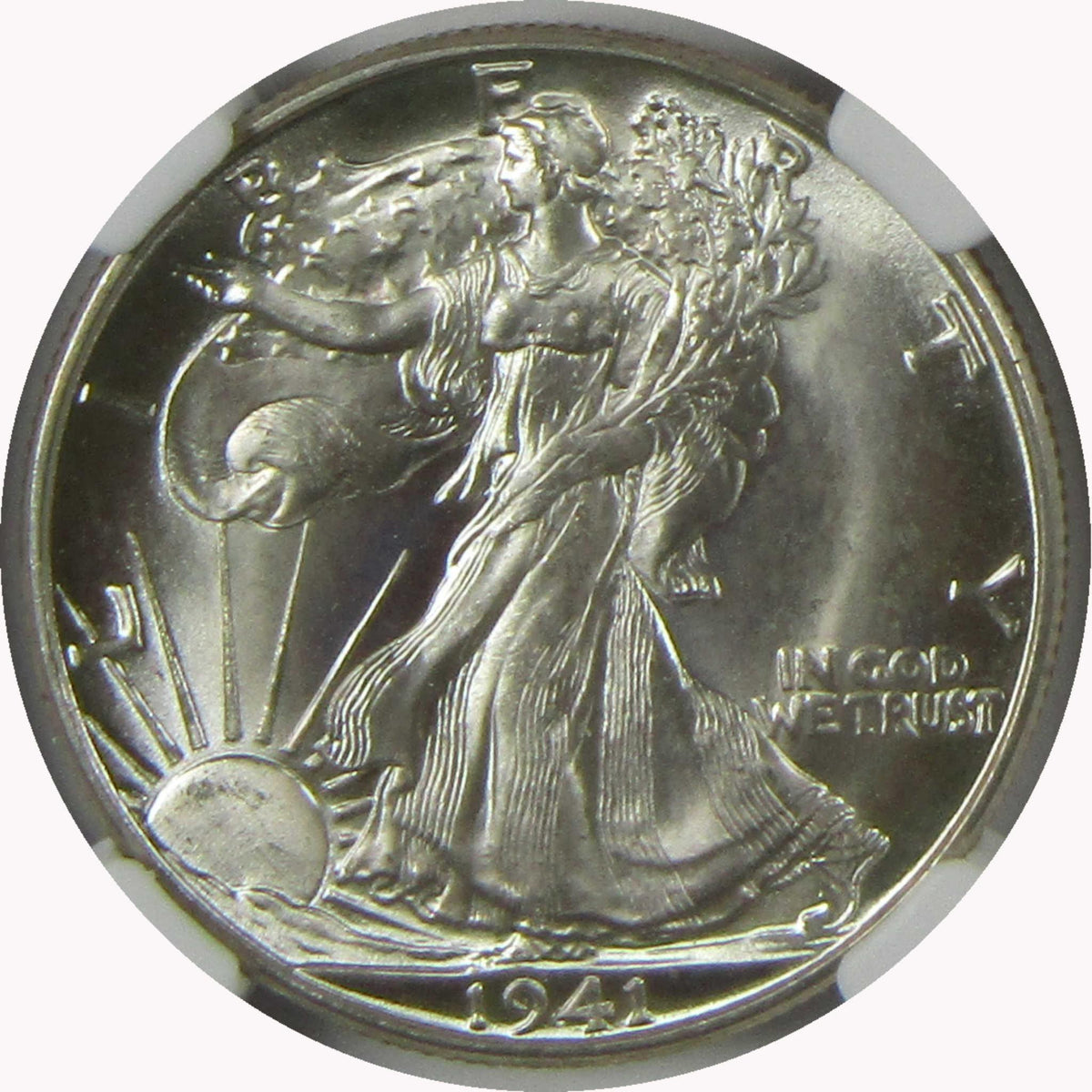 1941 D Liberty Walking Silver Half Dollar MS 66 NGC 50c Coin
