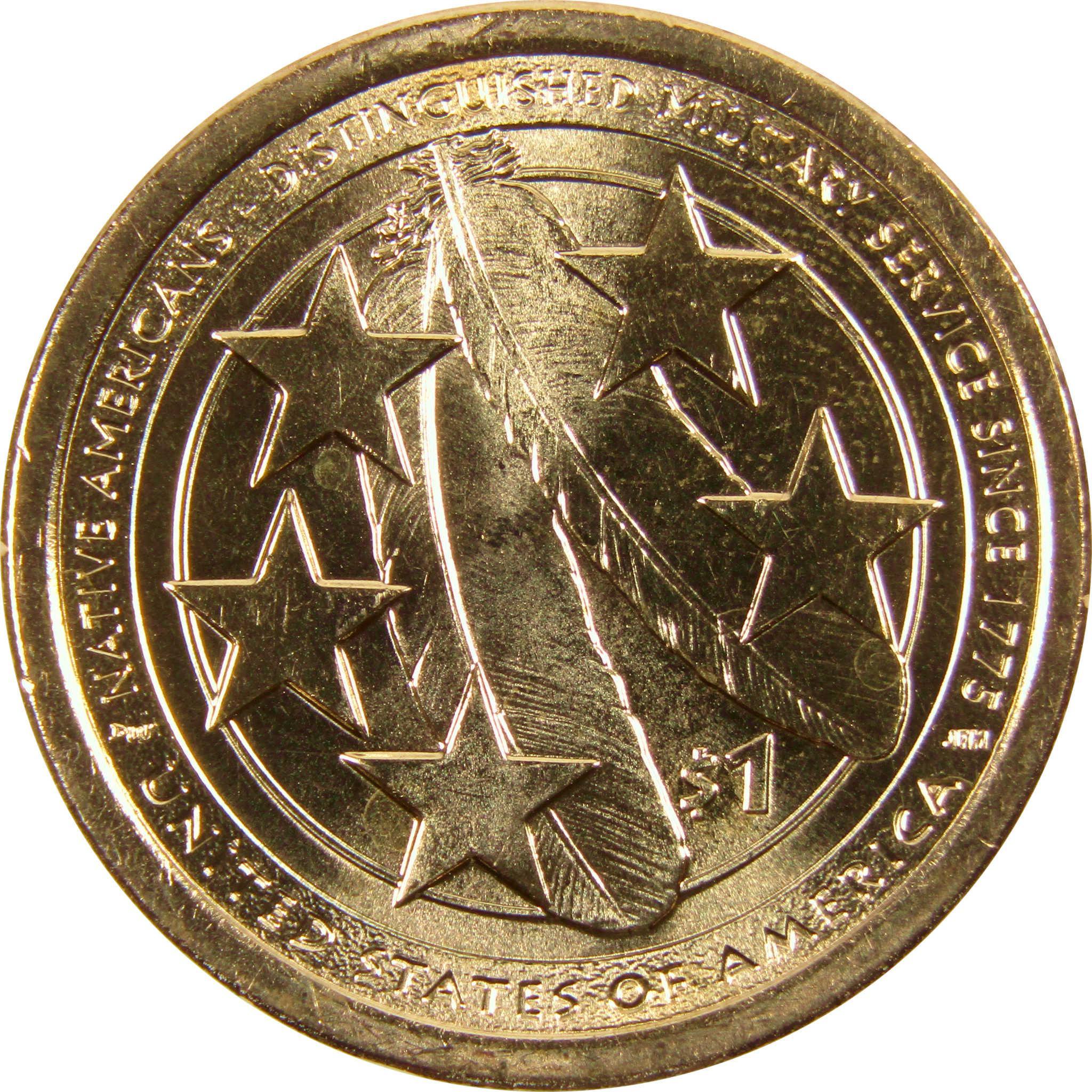 2021 D American Indians U.S Military Native American Uncirculated $1