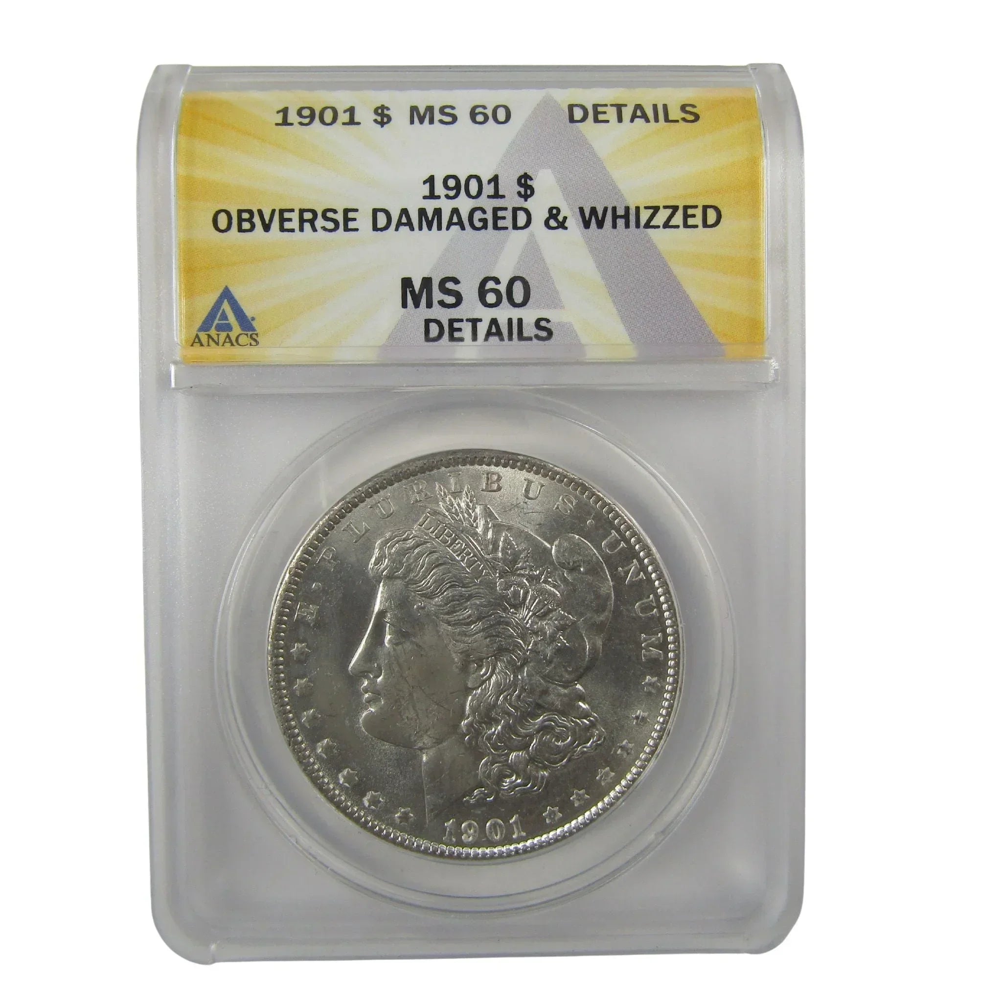 1901 Morgan Dollar MS 60 Details ANACS Silver Uncirculated SKU:I21292 - Morgan coin - Morgan silver dollar - Morgan silver dollar for sale - Profile Coins & Collectibles