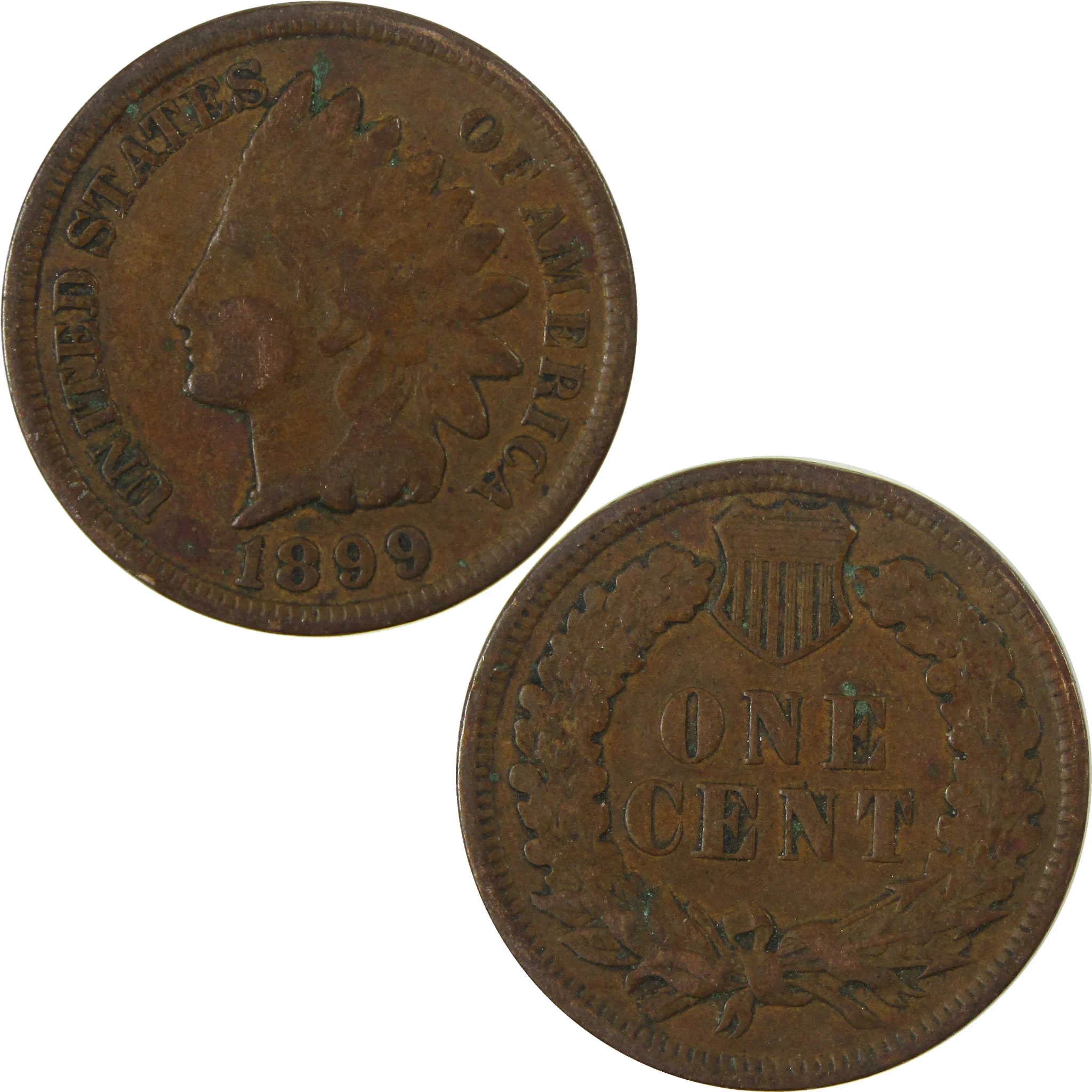 1899 Indian Head Cent VG Very Good Penny 1c Coin SKU:I26940