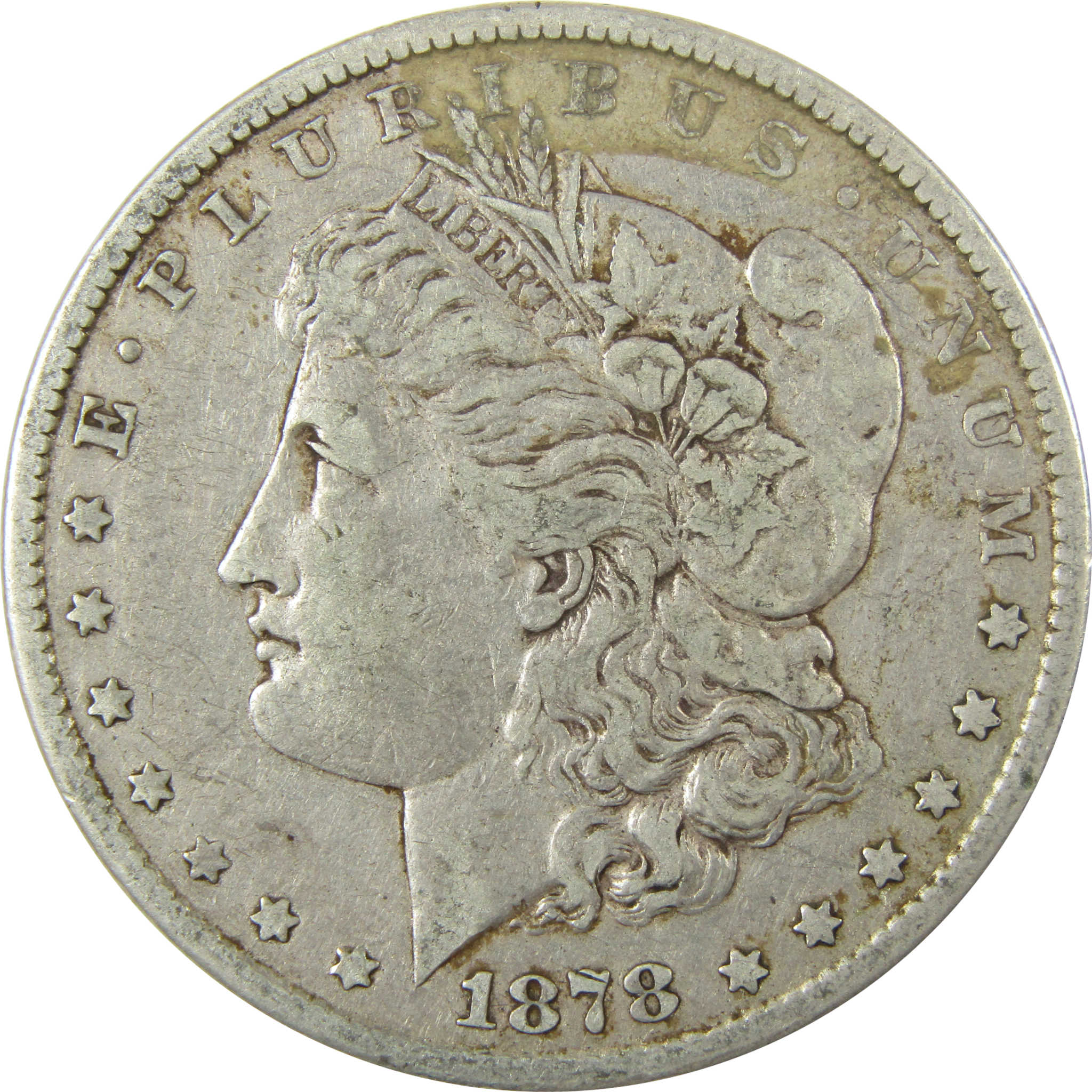 1878 CC Morgan Silver Dollar VF Very Fine $1 Coin SKU:CP1385 - Morgan coin - Morgan silver dollar - Morgan silver dollar for sale - Profile Coins & Collectibles