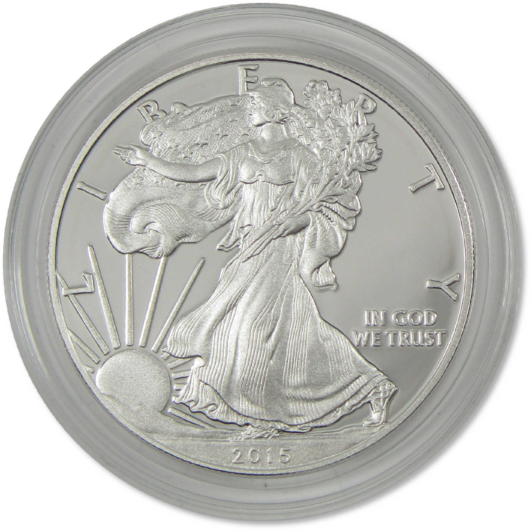 2015 W American Silver Eagle Choice Proof Bullion $1 Coin OGP COA