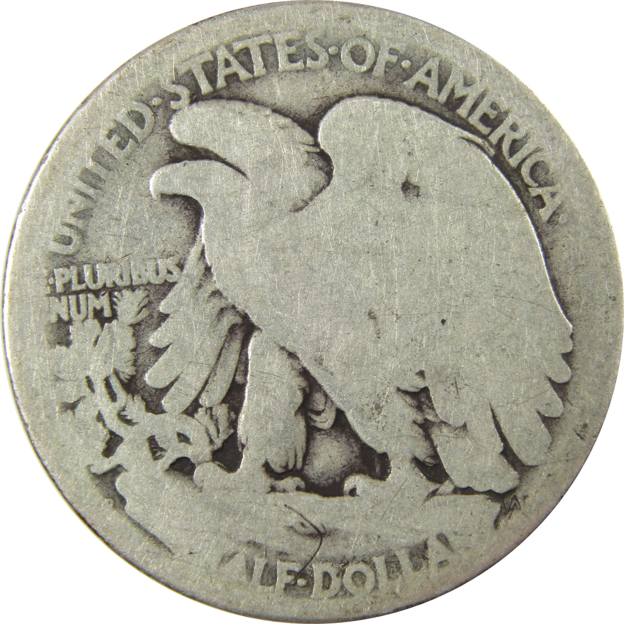 1919 D Liberty Walking Silver Half Dollar AG About Good SKU:CP1449