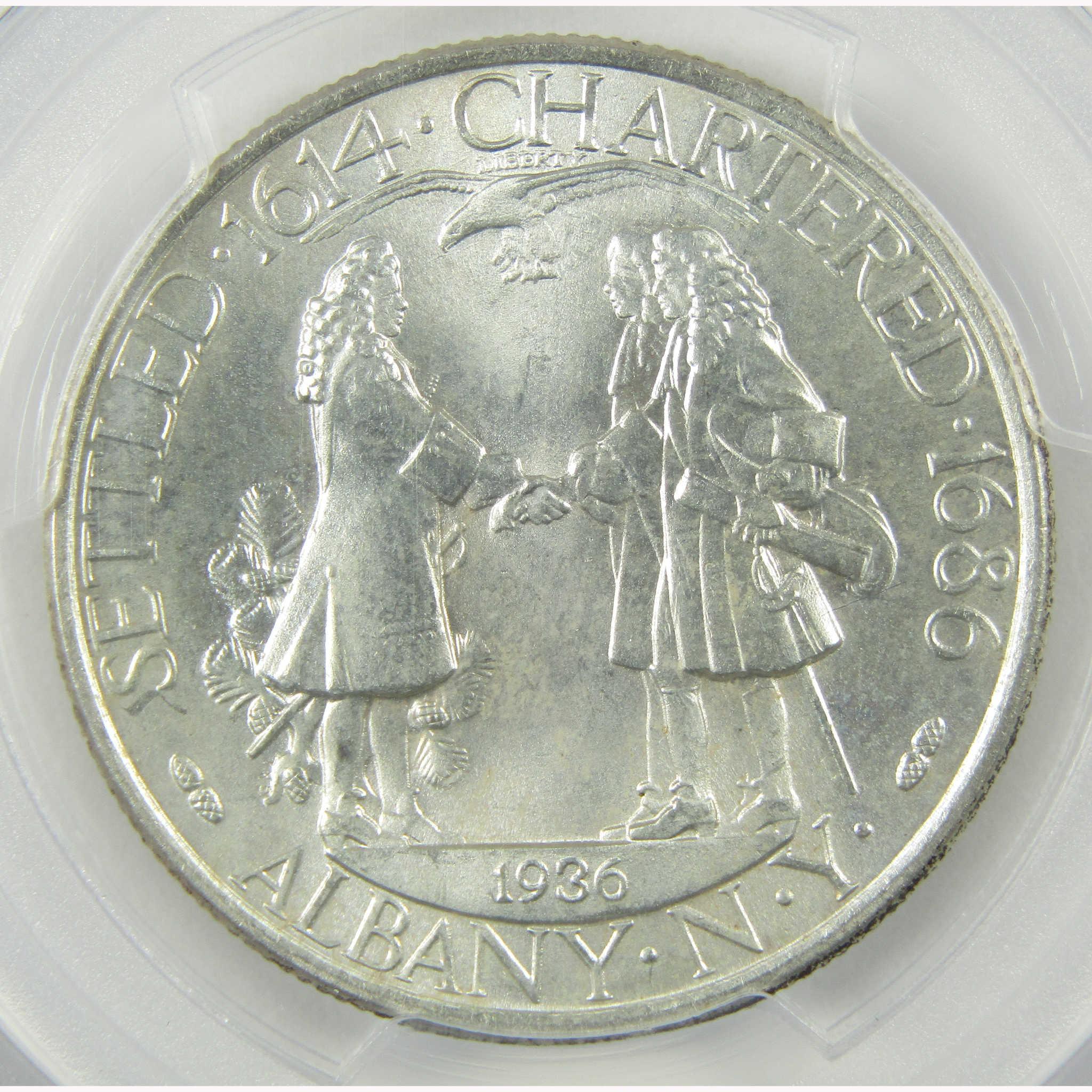 1936 Albany New York Commemorative Silver Half Dollar MS 66 PCGS