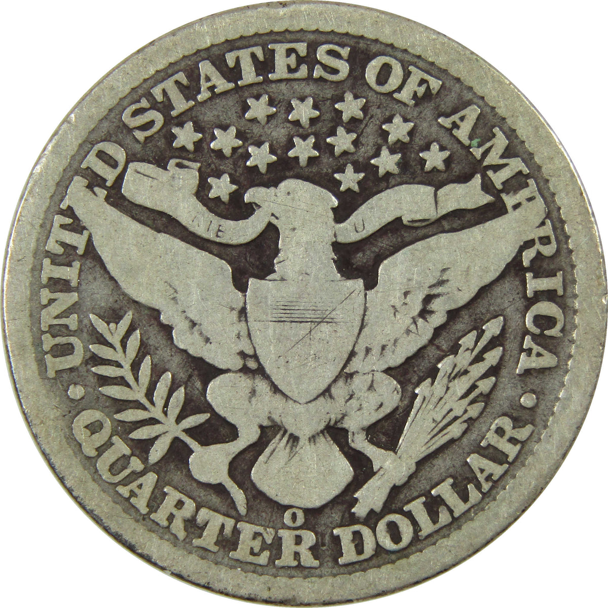 1892 O Barber Silver Quarter G Good 25c Coin Collectible SKU:I28611
