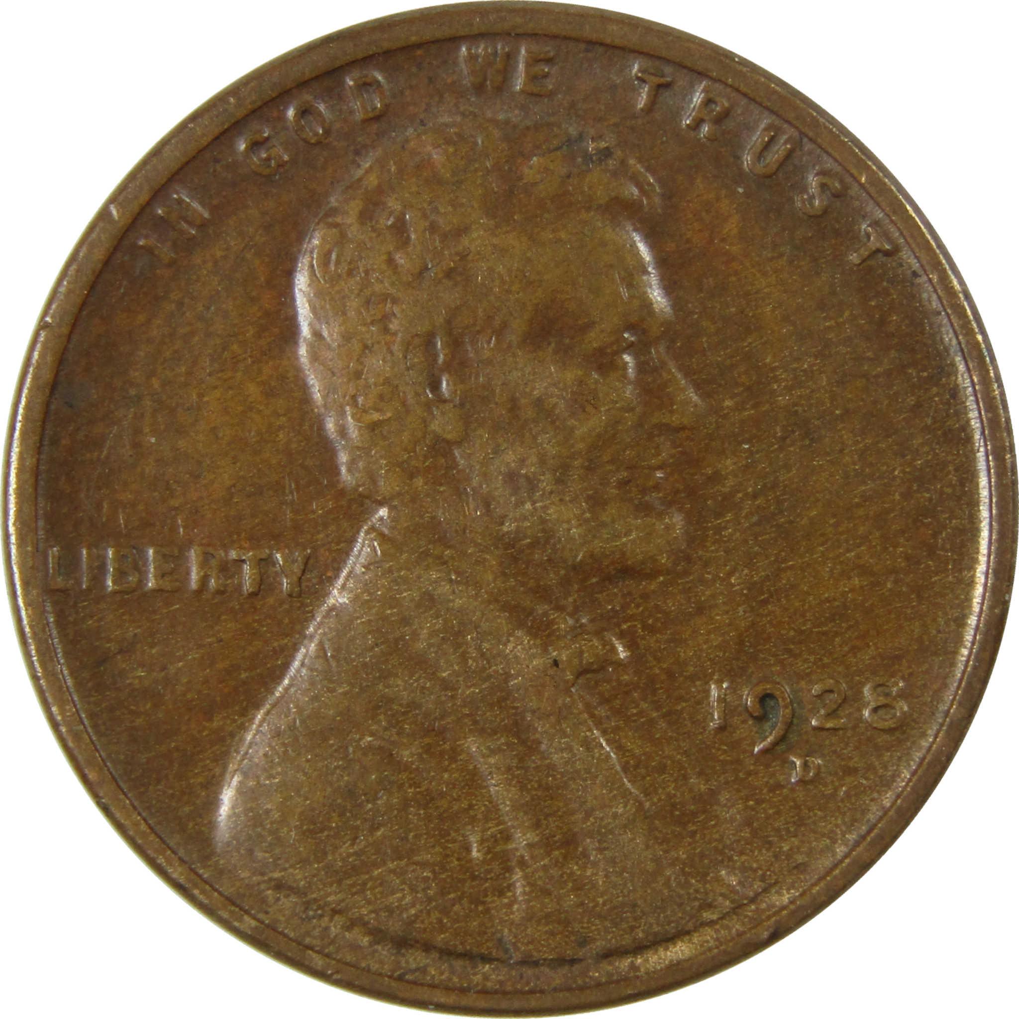 1928 D Lincoln Wheat Cent VF Very Fine Penny 1c Coin SKU:I27635