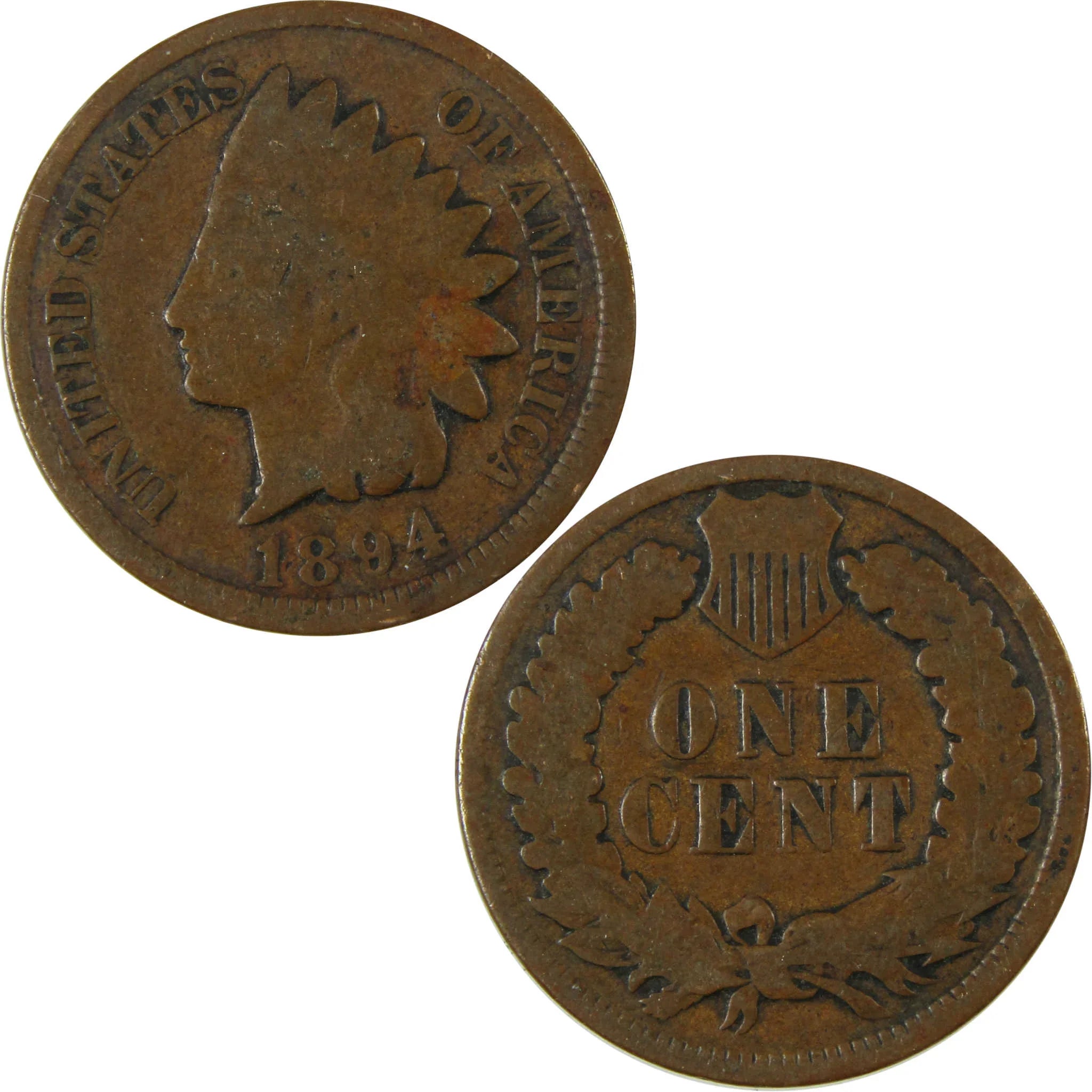 1894 Indian Head Cent G Good Penny 1c Coin Collectible SKU:I26543