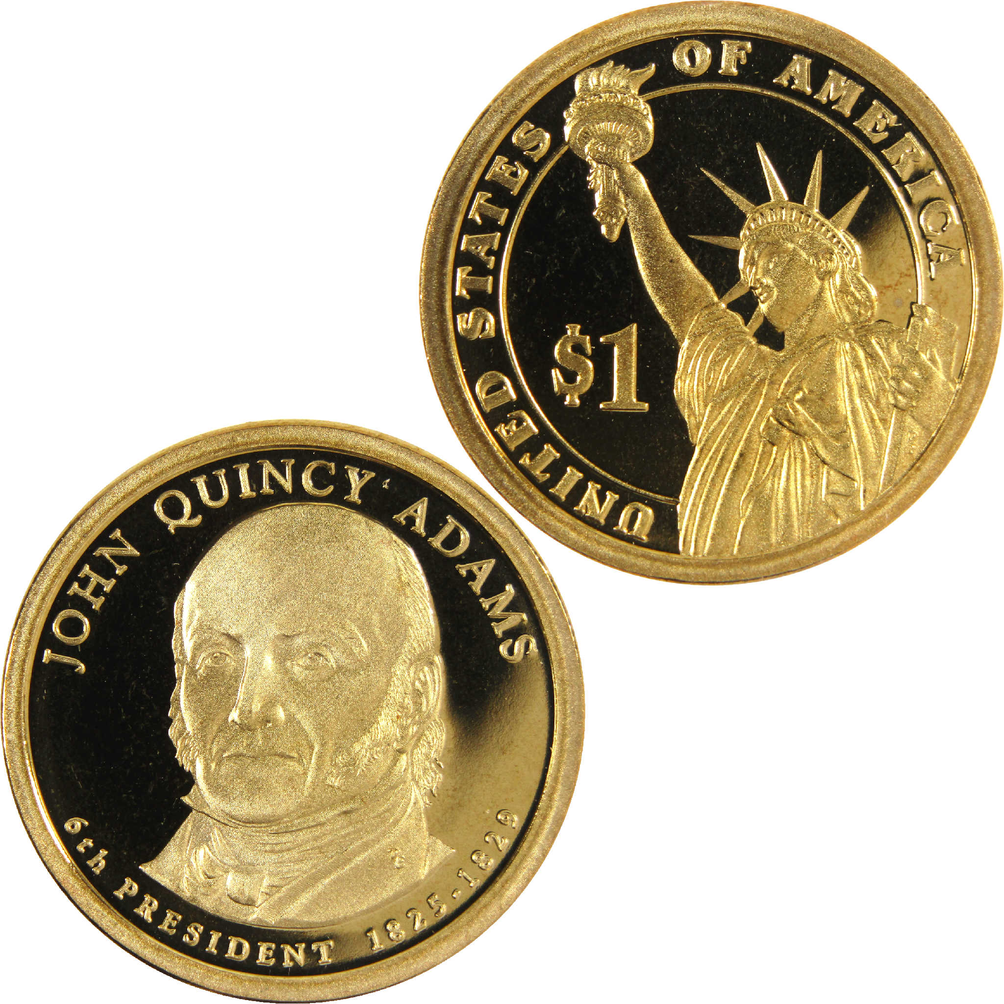 2008 S John Quincy Adams Presidential Dollar Choice Proof $1 Coin