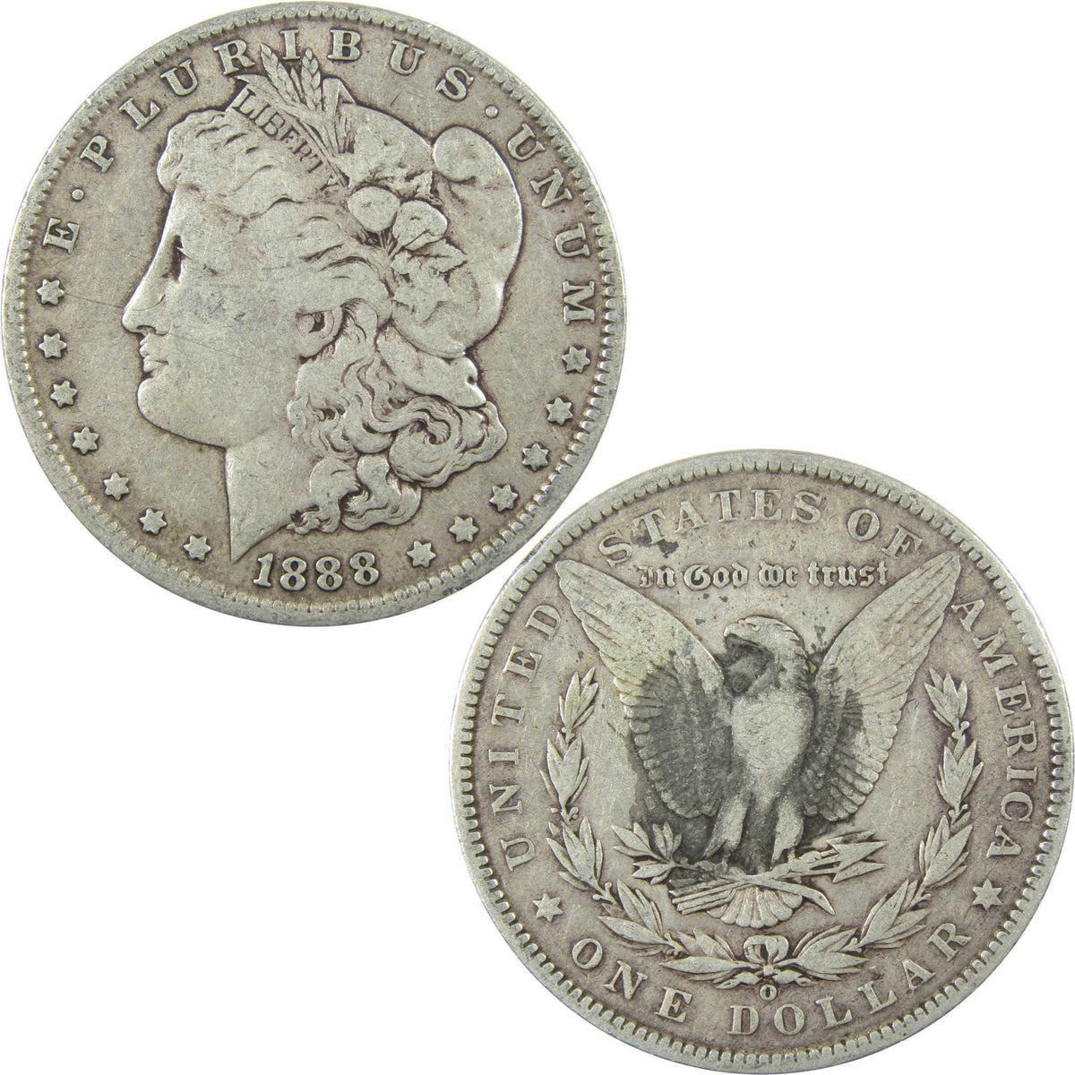 1888 O Hot Lips Morgan Silver Dollar F Fine $1 Coin SKU:I25747 - Morgan coin - Morgan silver dollar - Morgan silver dollar for sale - Profile Coins & Collectibles