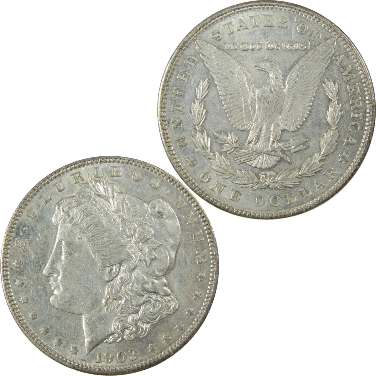 1903 Morgan Silver Dollar AU About Uncirculated $1 Coin SKU:CP1579 - Morgan coin - Morgan silver dollar - Morgan silver dollar for sale - Profile Coins & Collectibles