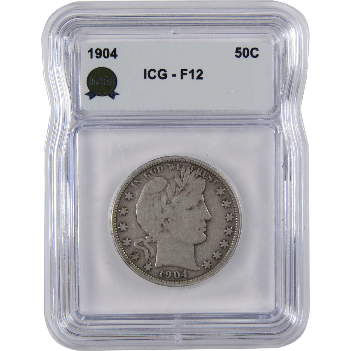 1904 Barber Silver Half Dollar F 12 ICG 50c Coin SKU:I29096