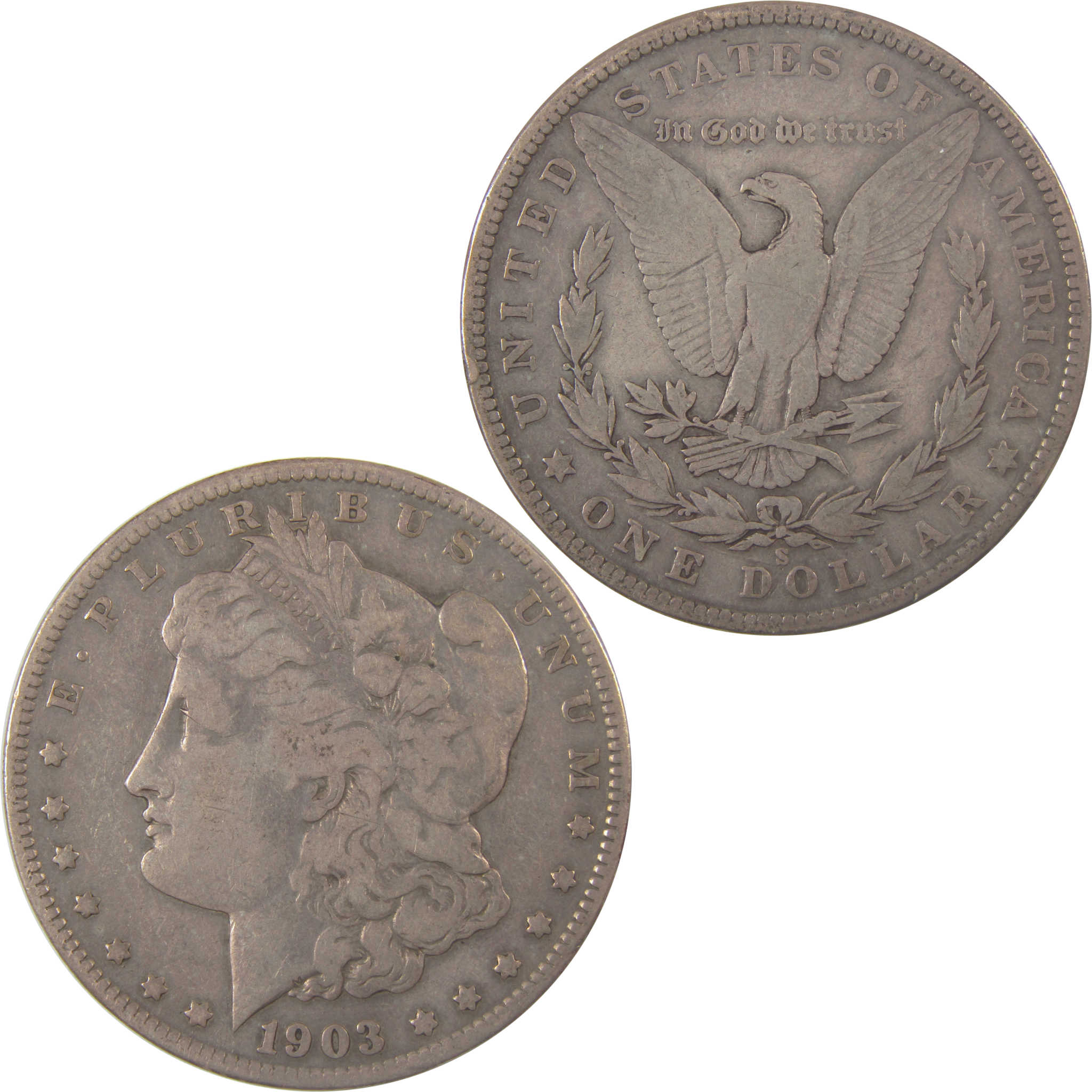 1903 S Morgan Silver Dollar F Fine Details $1 Coin SKU:I24309