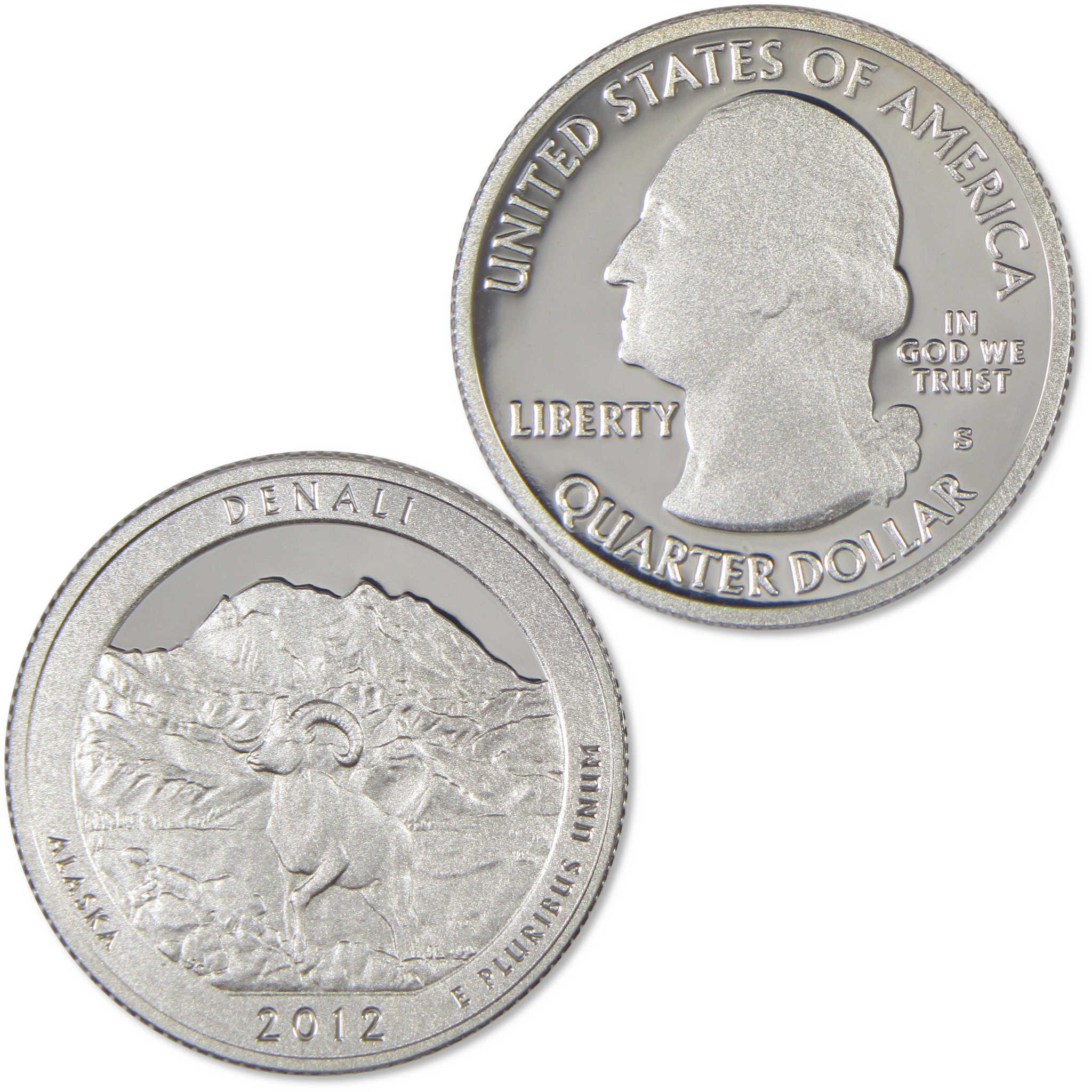 2012 S Denali National Park and Preserve Silver Quarter Proof 25c Coin