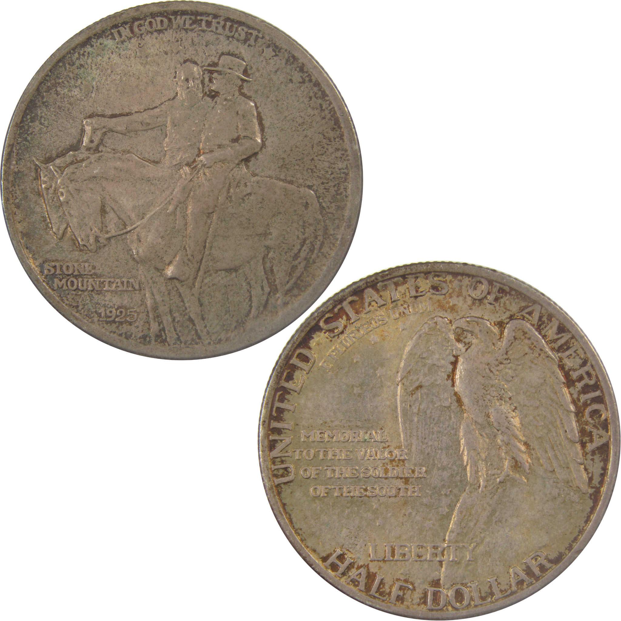 1925 Stone Mountain Commemorative Silver 50c AU About Unc SKU:I24670