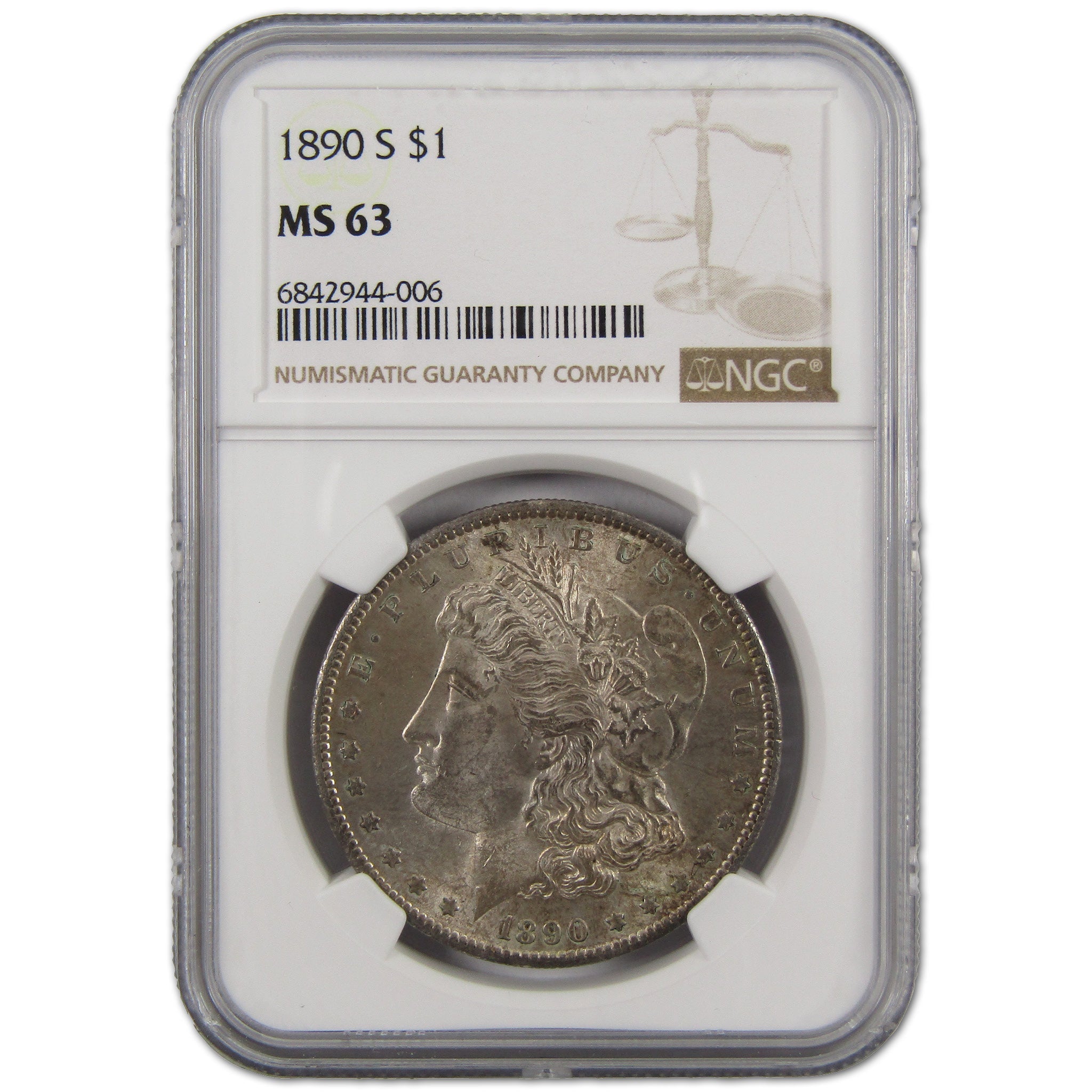 1890 S Morgan Dollar MS 63 NGC Silver Uncirculated $1 Coin SKU:I10891 - Morgan coin - Morgan silver dollar - Morgan silver dollar for sale - Profile Coins & Collectibles