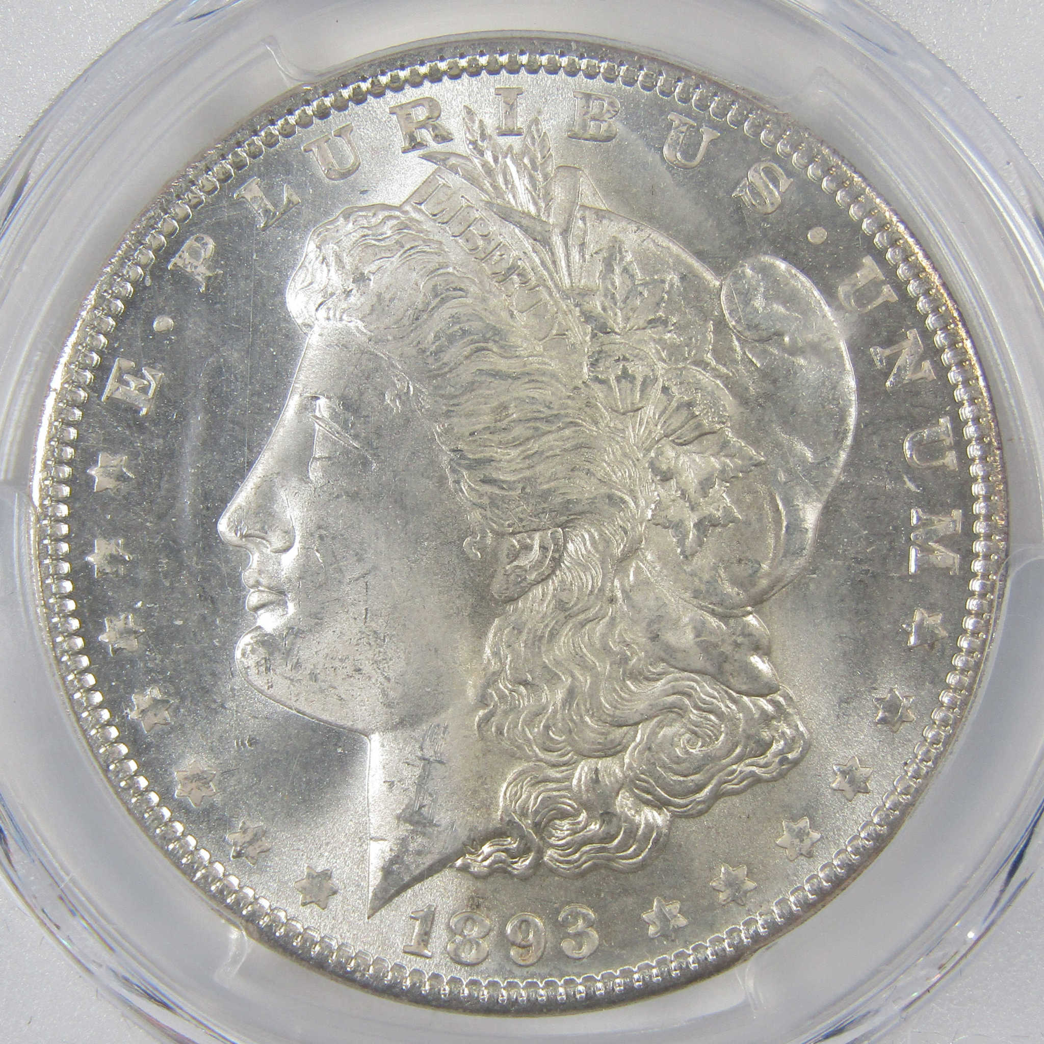 1893 Morgan Silver Dollar MS 64+ PCGS Uncirculated $1 Coin Collectible - Morgan coin - Morgan silver dollar - Morgan silver dollar for sale - Profile Coins & Collectibles