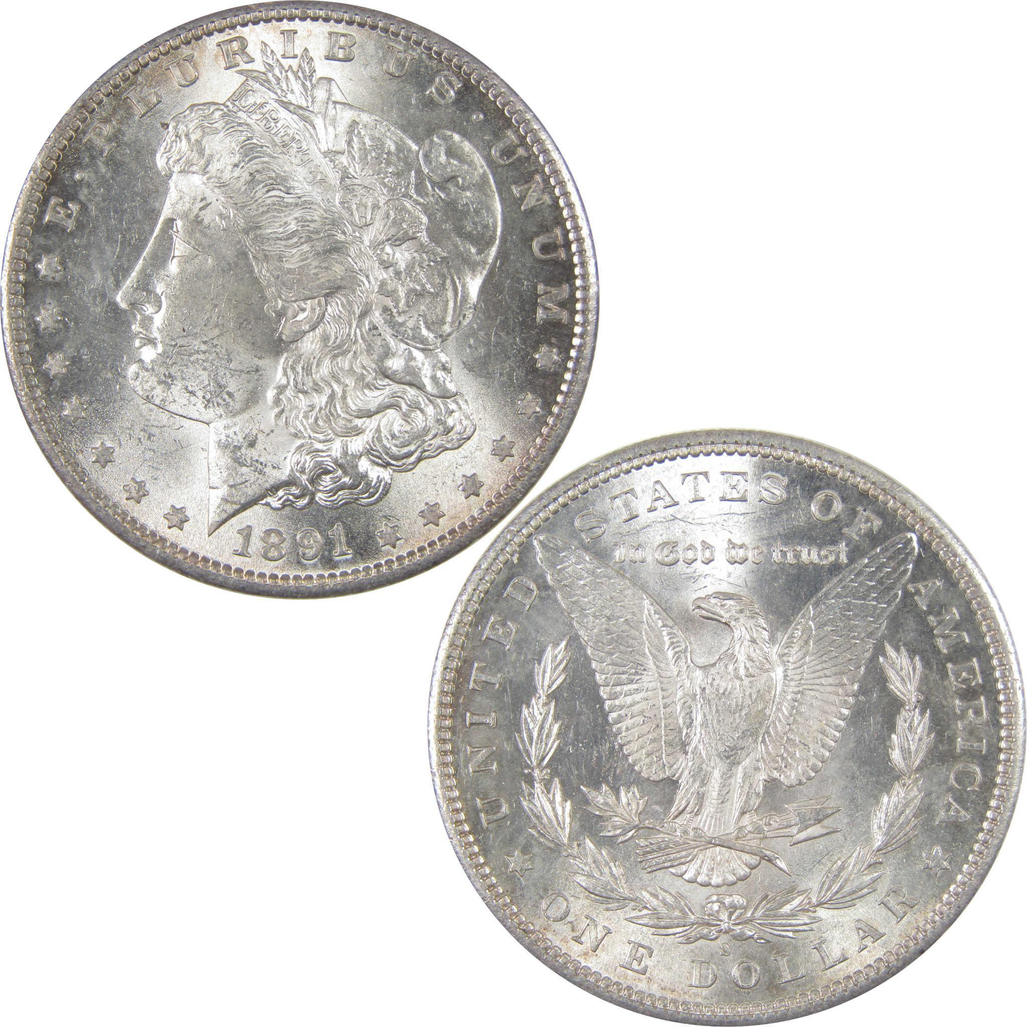 1891 S Morgan Dollar BU Choice Uncirculated Silver $1 Coin SKU:I16949 - Morgan coin - Morgan silver dollar - Morgan silver dollar for sale - Profile Coins & Collectibles