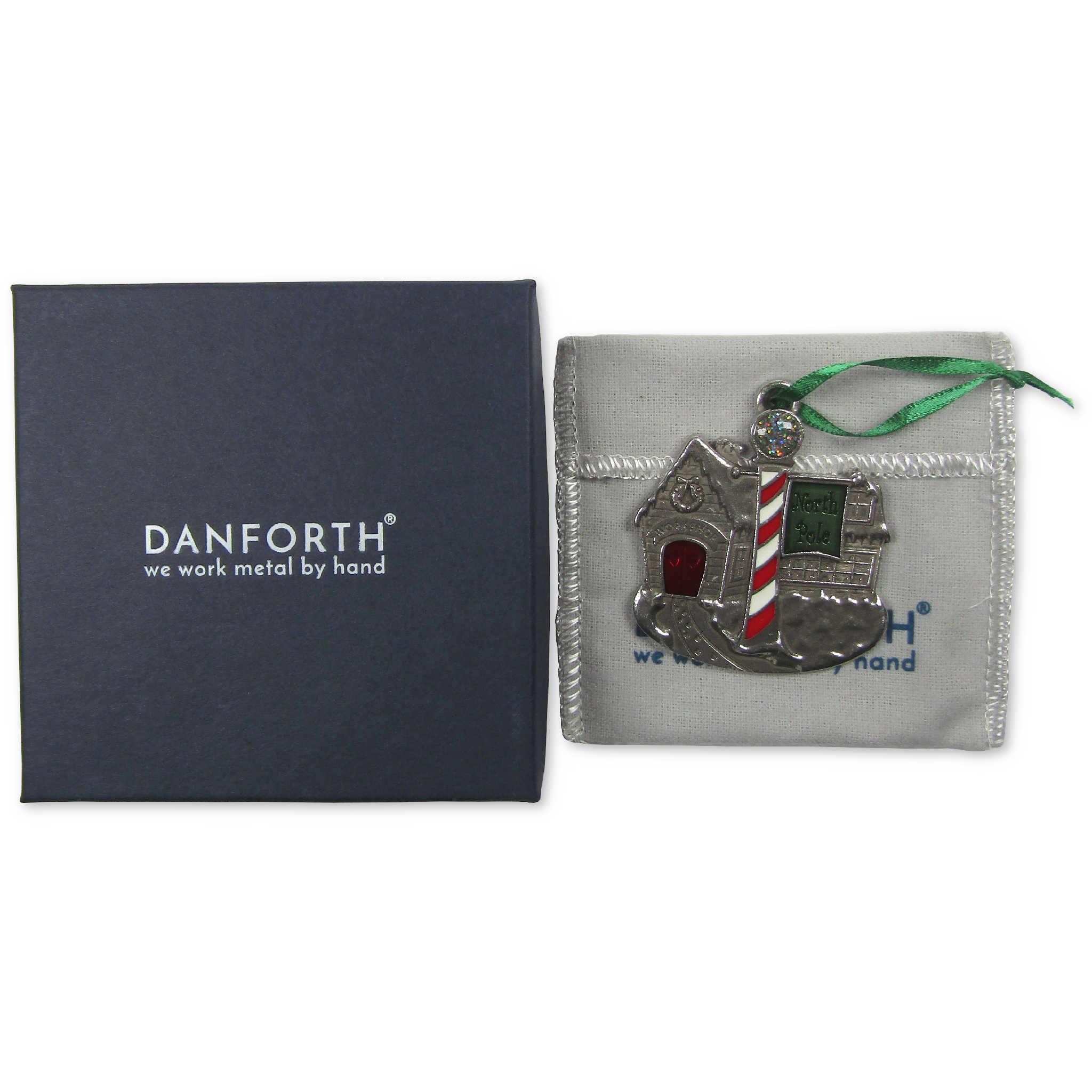 Santa's Workshop 2022 Pewter Christmas Tree Ornament with Box