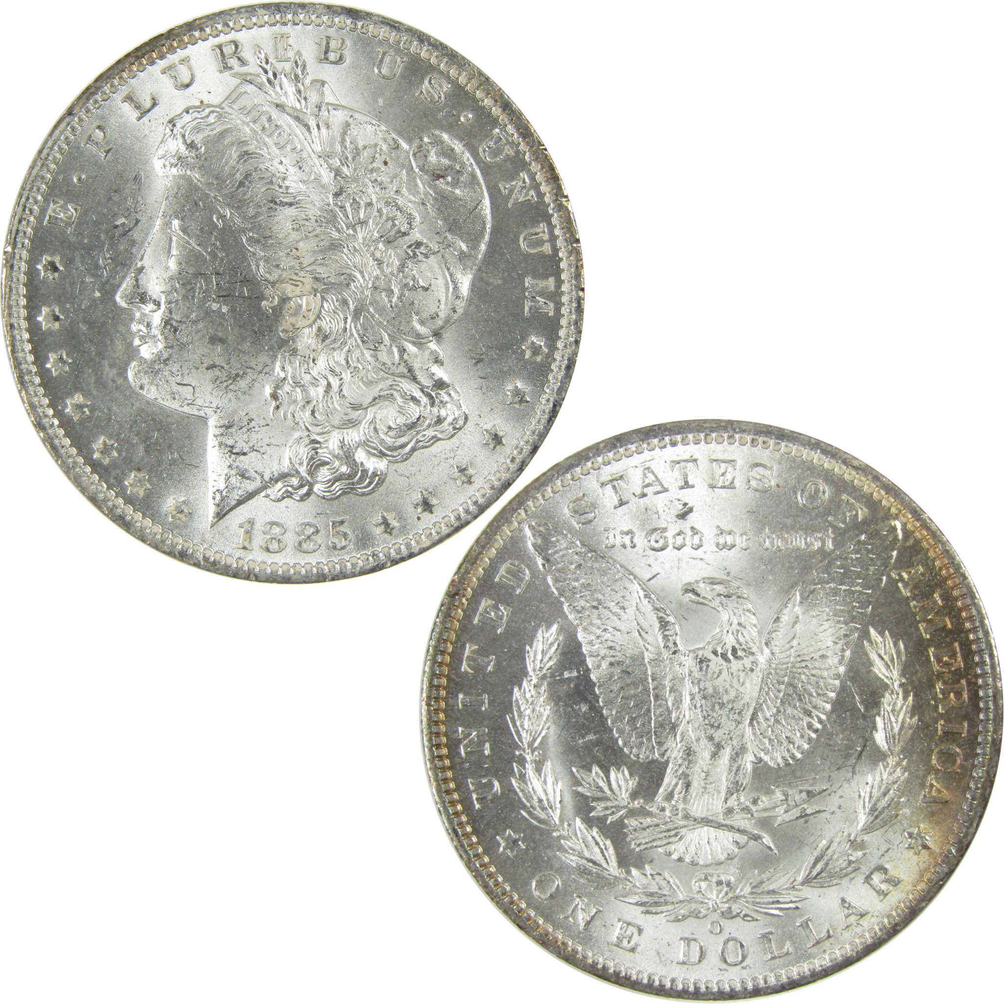1885 O Morgan Silver Dollar Uncirculated $1 Coin Toned SKU:I27472 - Morgan coin - Morgan silver dollar - Morgan silver dollar for sale - Profile Coins & Collectibles