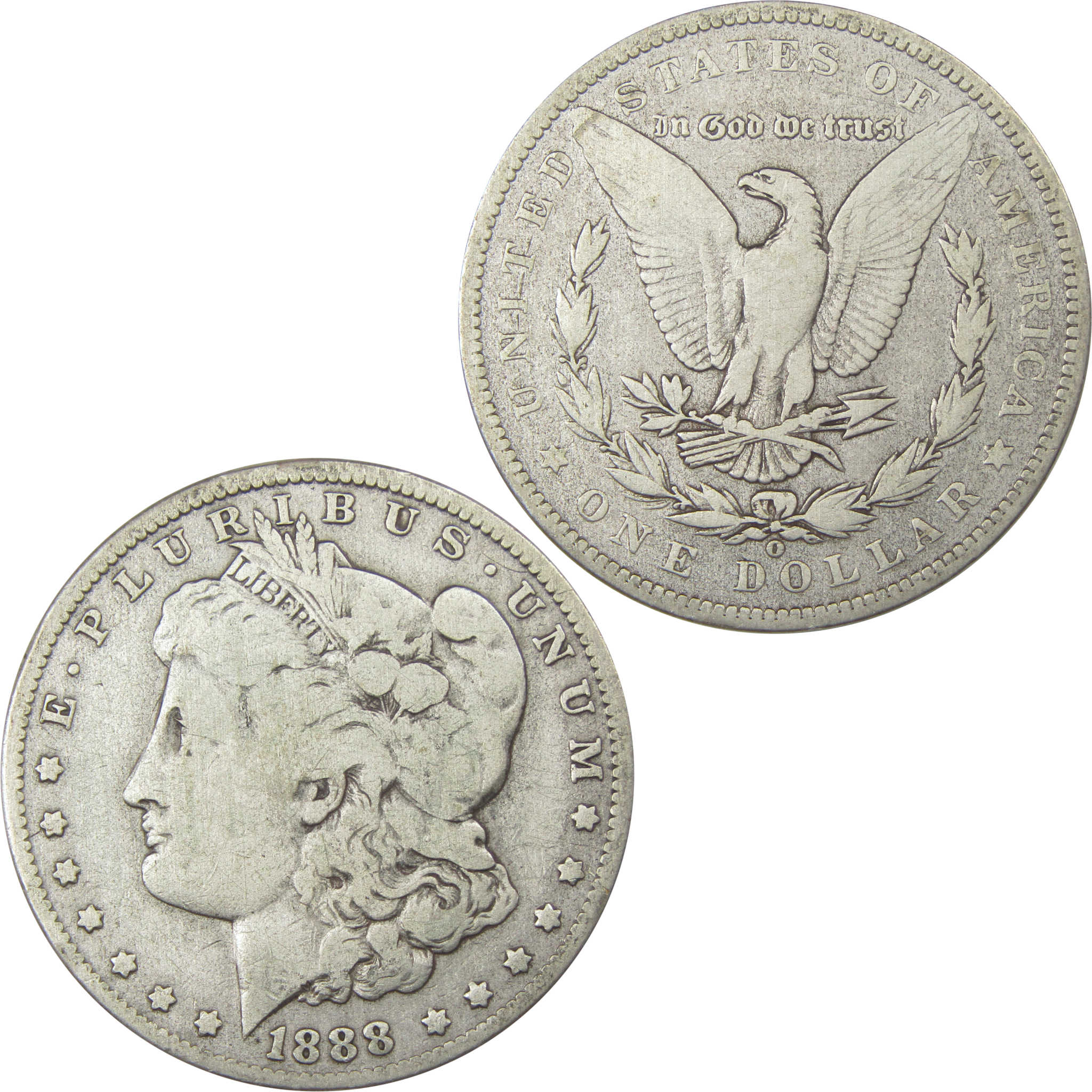 1888 O Hot Lips Morgan Dollar VG Very Good Details Silver SKU:CPC8937 - Morgan coin - Morgan silver dollar - Morgan silver dollar for sale - Profile Coins & Collectibles