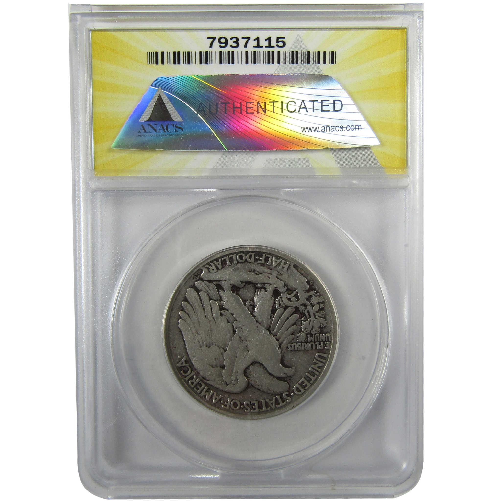 1923 S Liberty Walking Silver Half Dollar VG 10 ANACS SKU:I28044